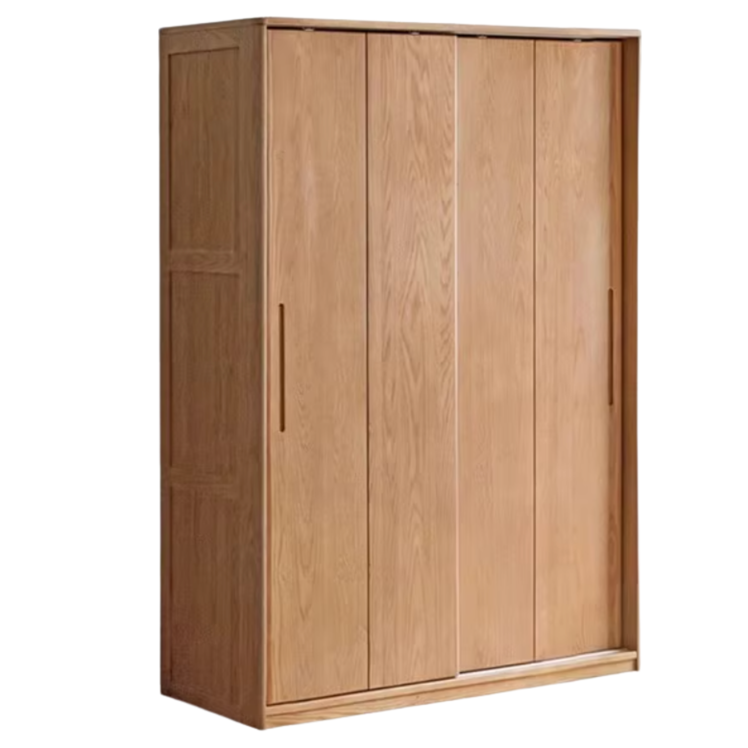 Oak, Ash Solid Wood Wardrobe With Sliding Doors