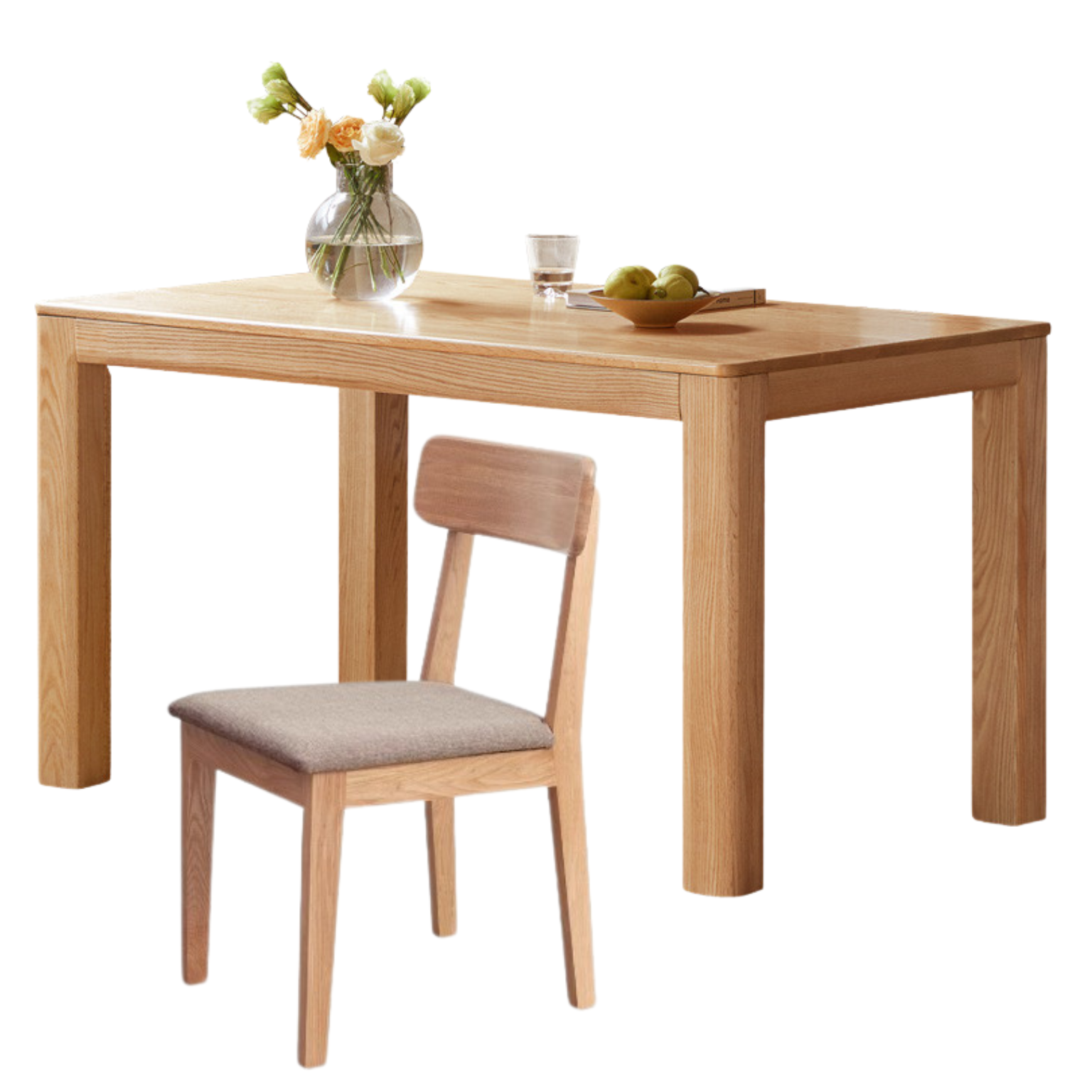 Oak Solid Wood Simple Shape Dining Table