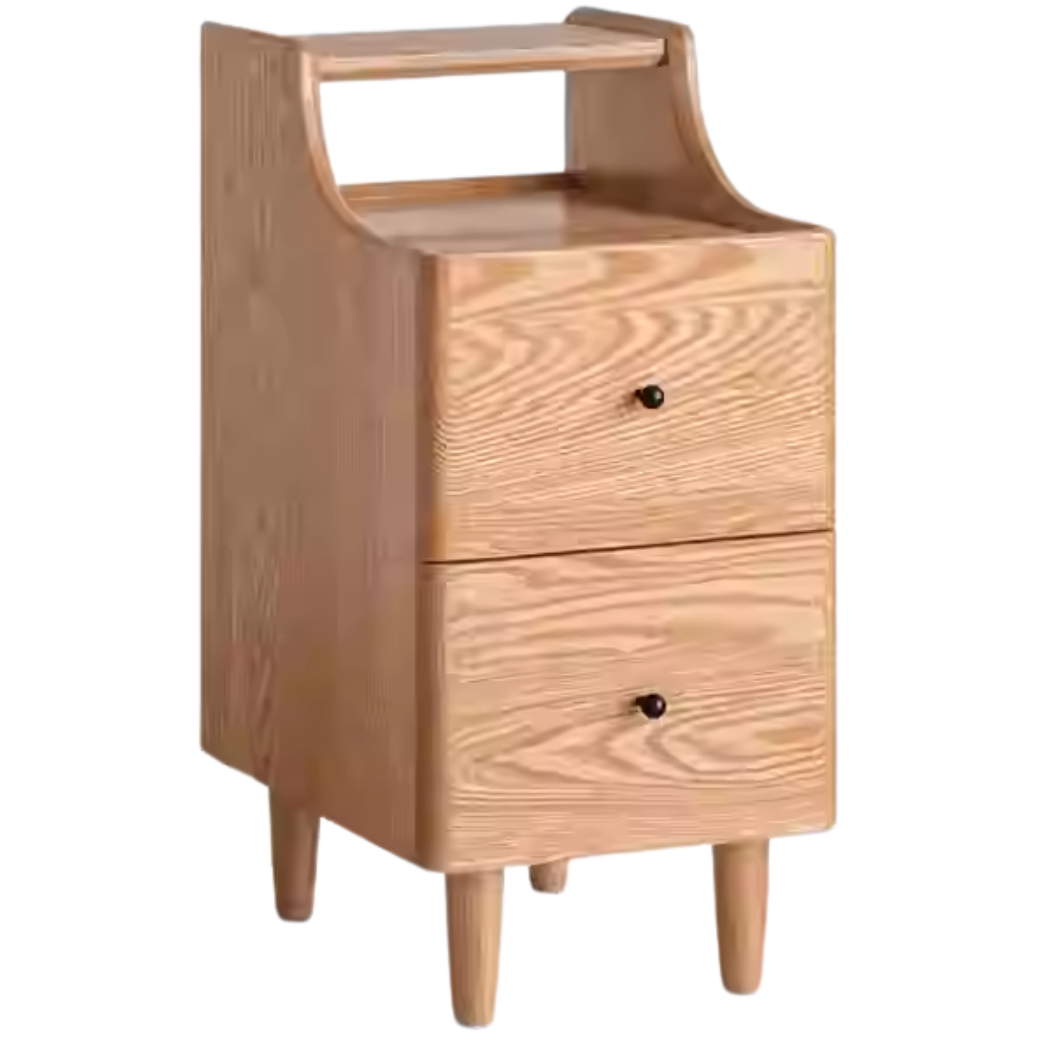 Ash, Oak Solid Wood, Solid RubberWood Modern Nightstand.