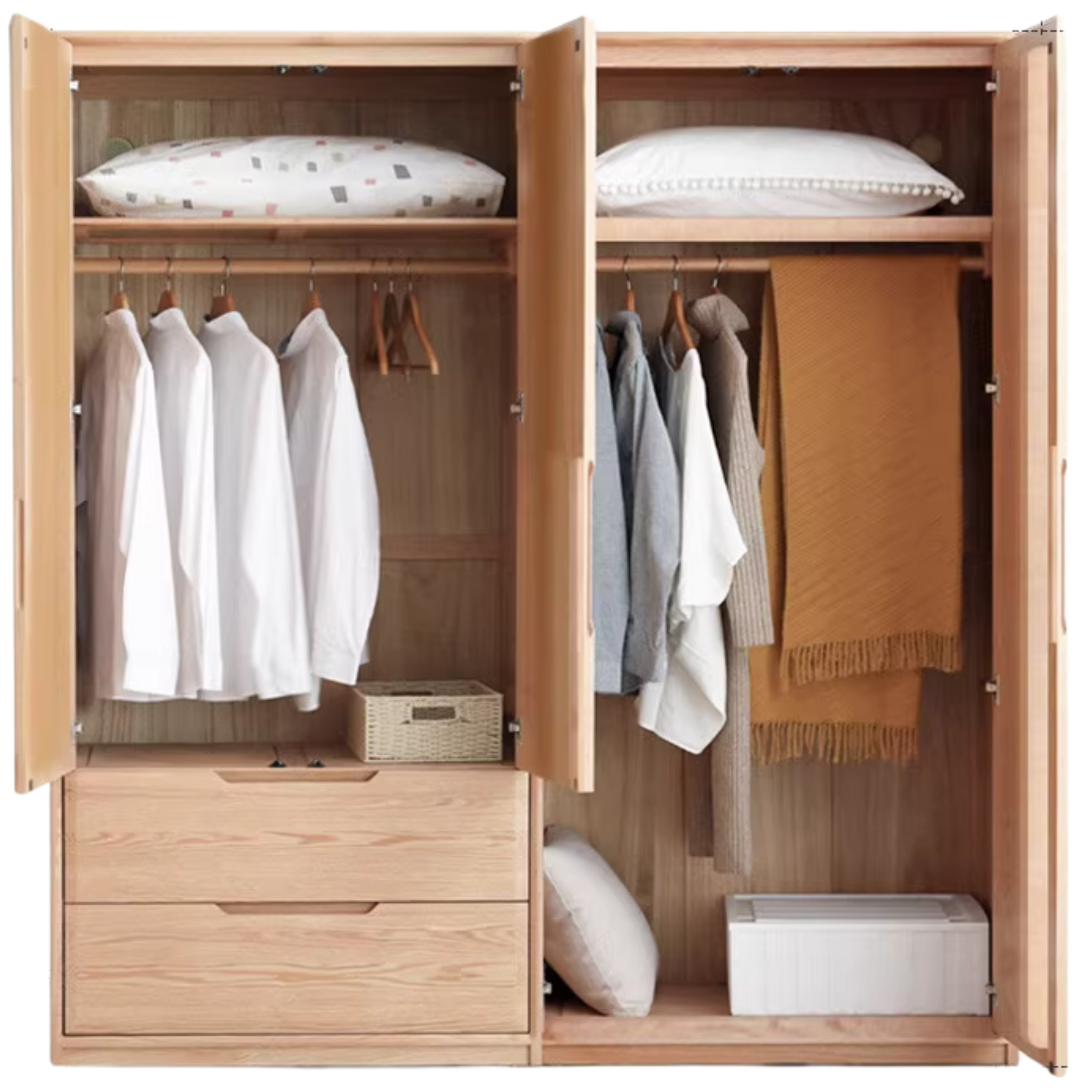 Oak solid wood Wardrobe