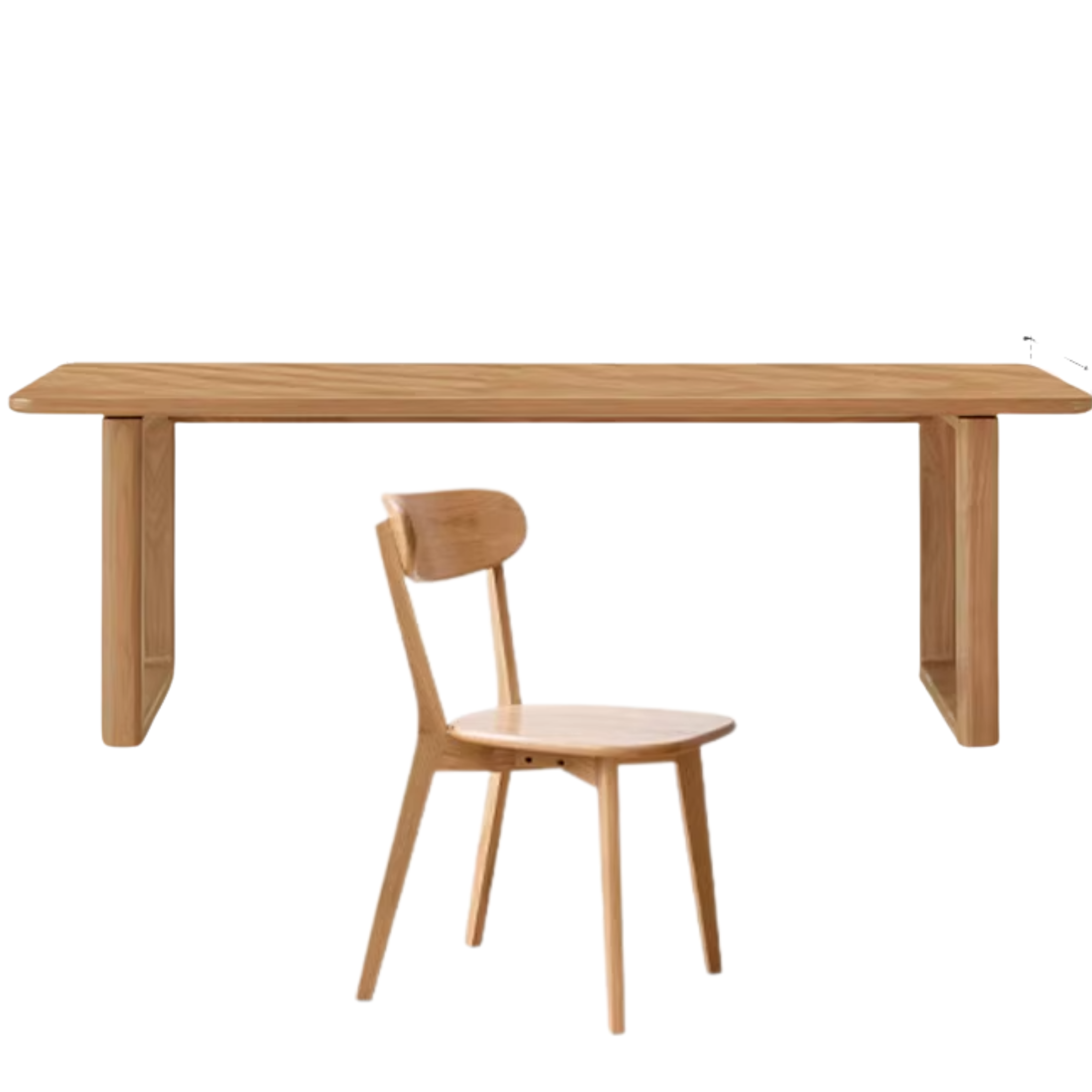 Oak Solid Wood Large Plate Dining Table