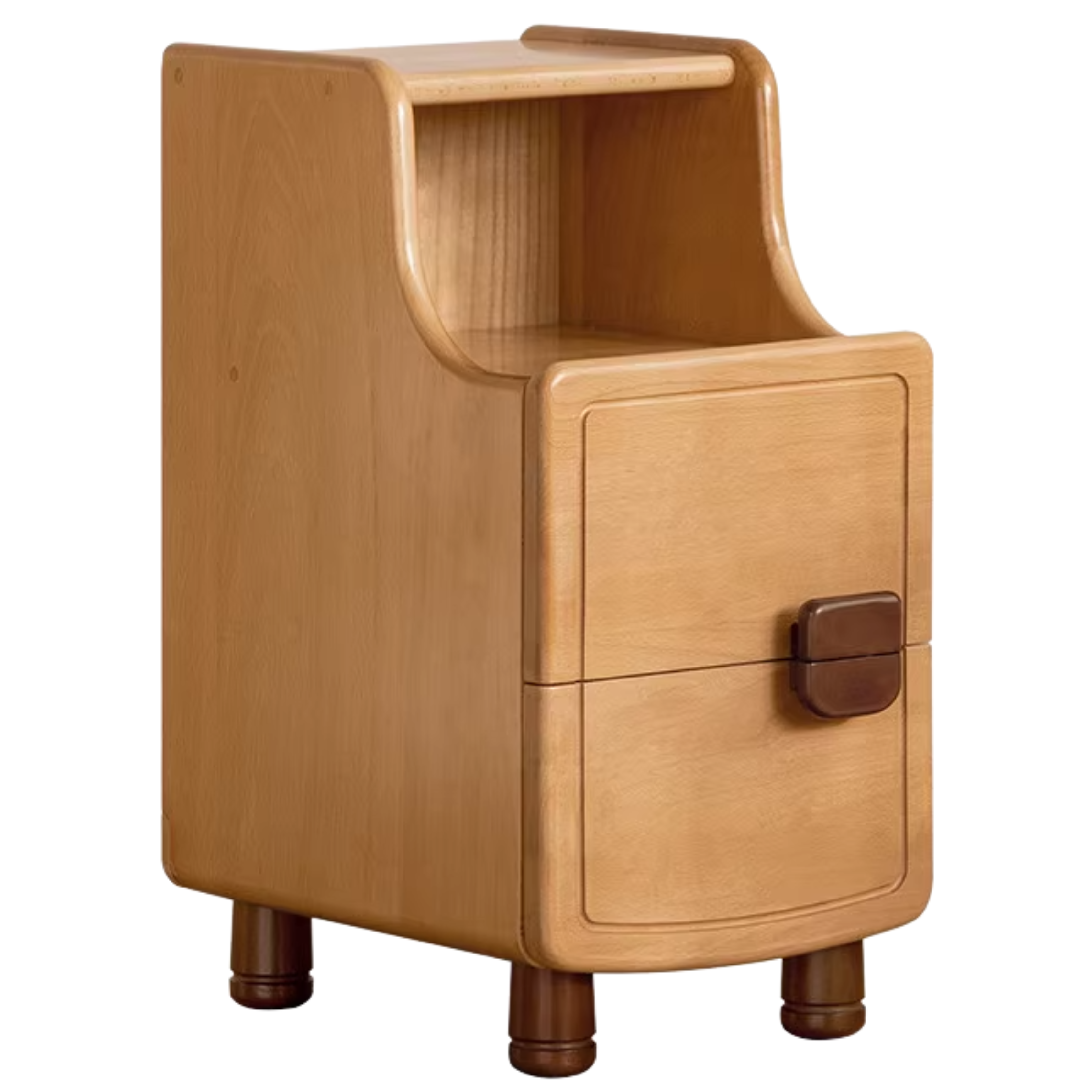 Beech Solid Wood Modern Kids Nightstand.