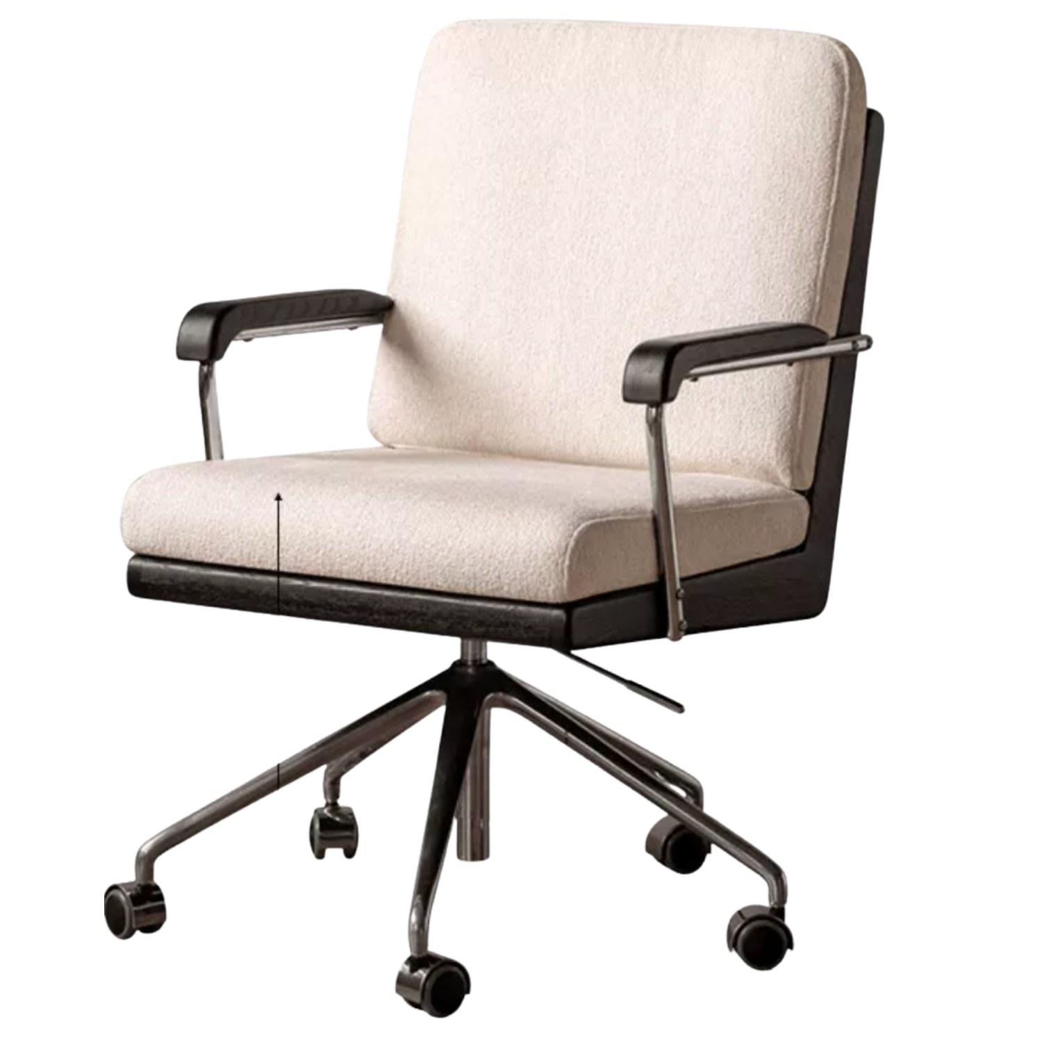 Oak Solid Wood Swivel Office Chair
