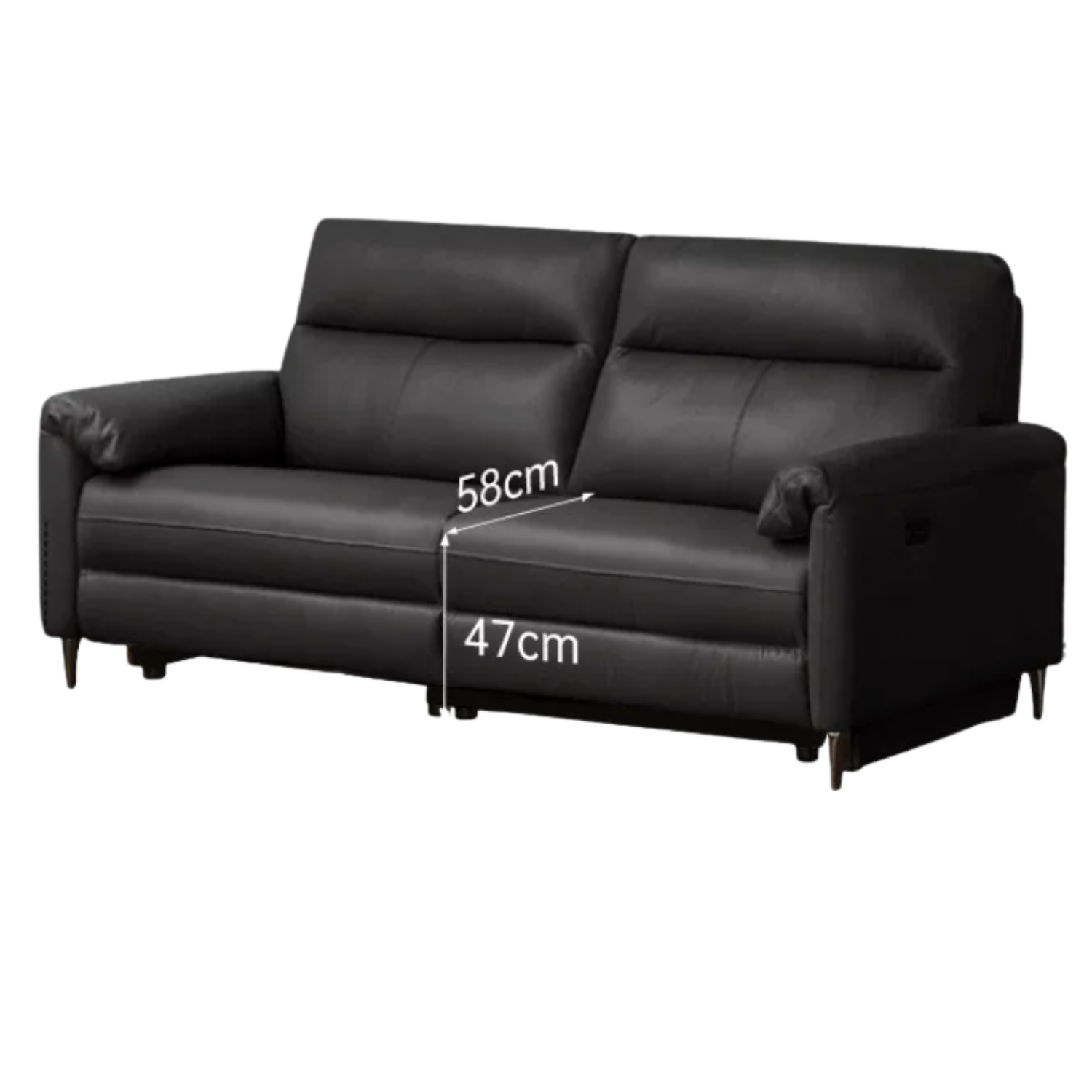 Electric Zero-Wall Leather Sofa, Modern Italian-Inspired Design