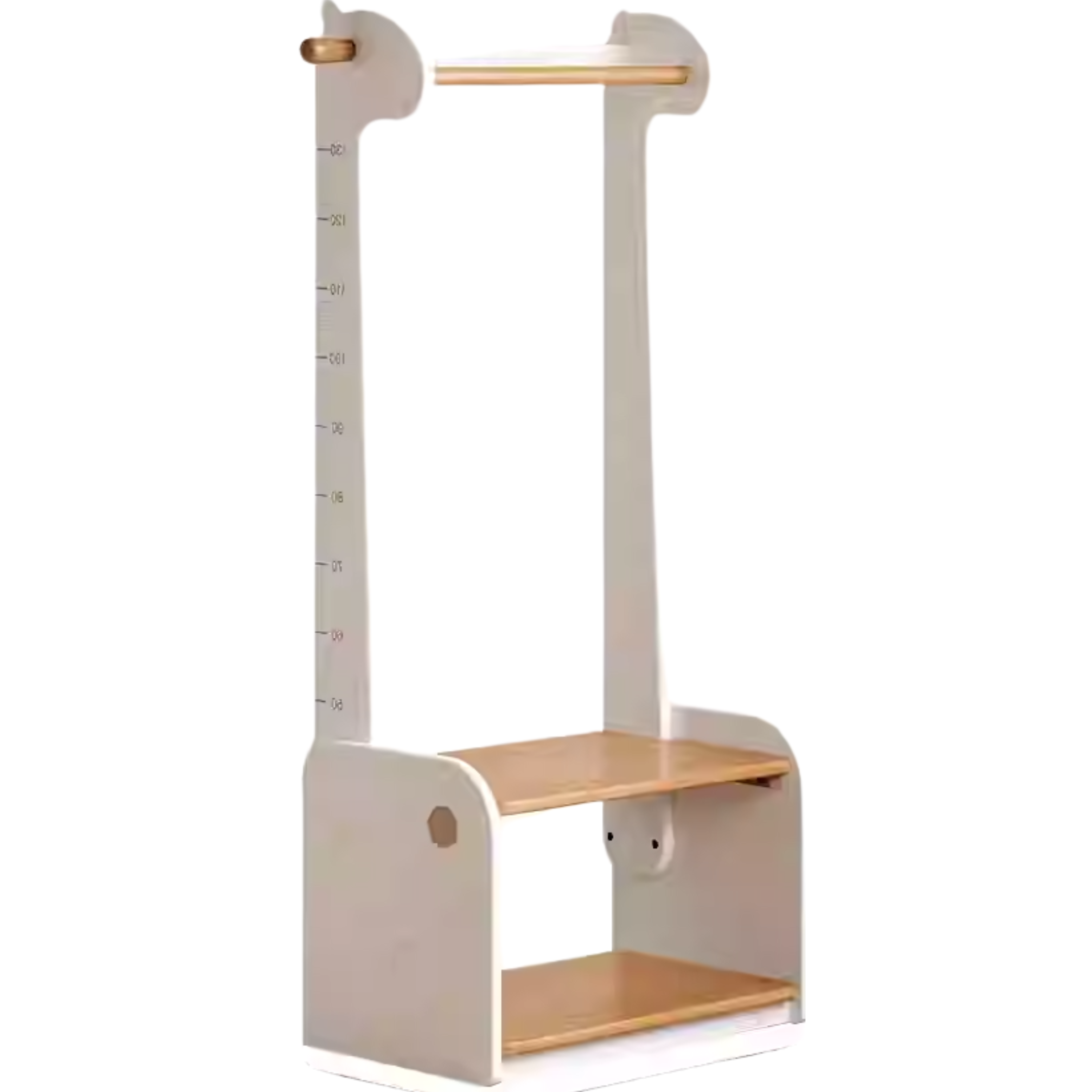 Beech, Solid Rubberwood Children's Coat Rack.