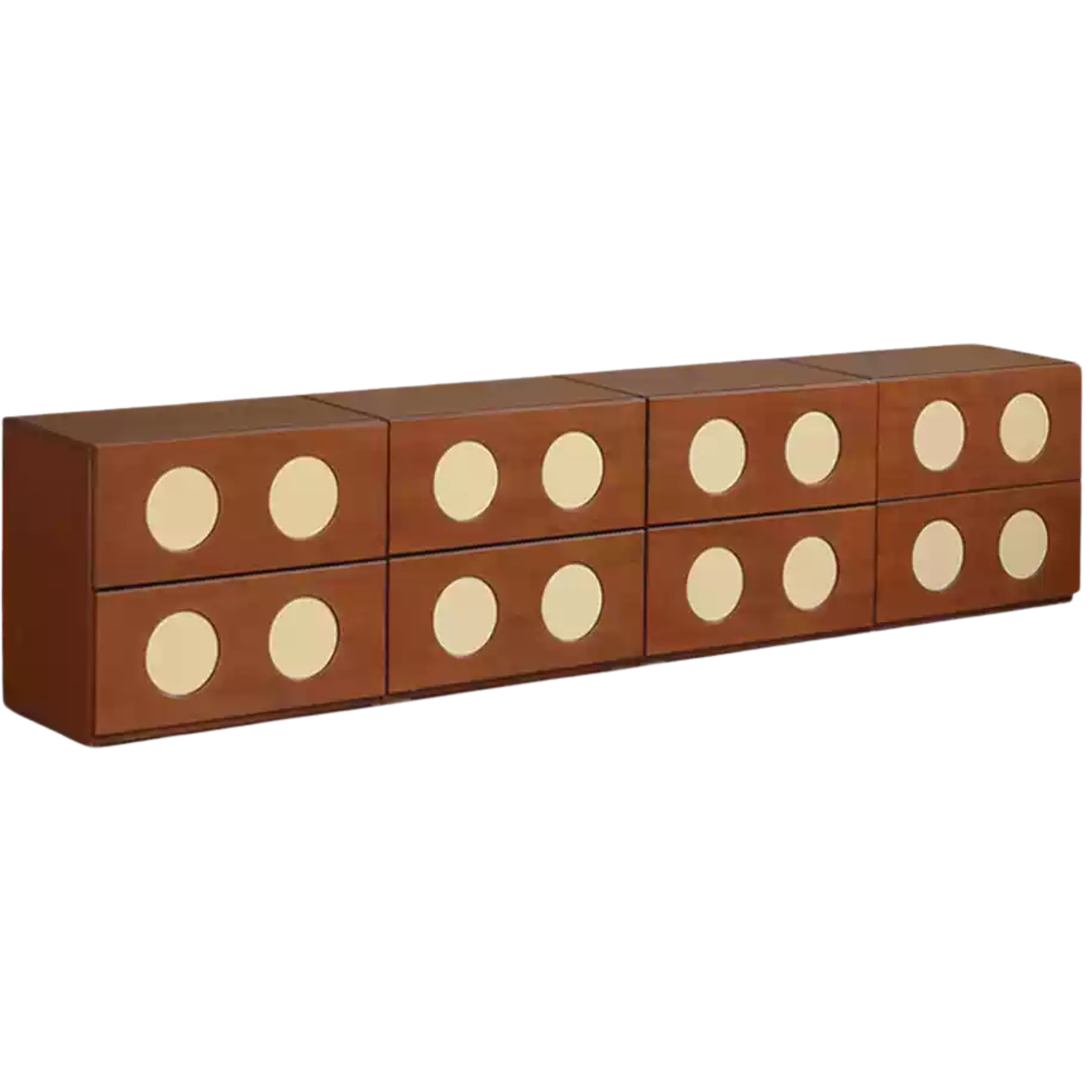 Poplar Solid Wood Ancient Style Module Combination TV Cabinet.