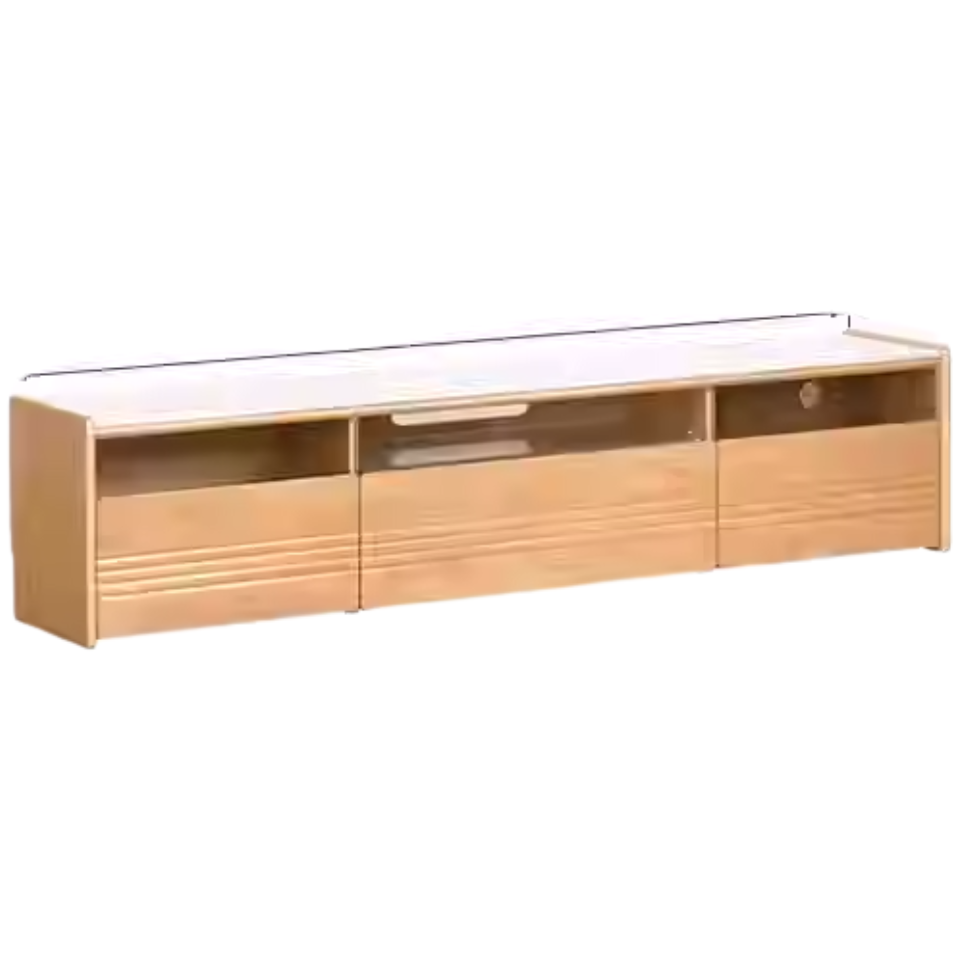Pine Solid Wood Floor Rock Board TV Stand.