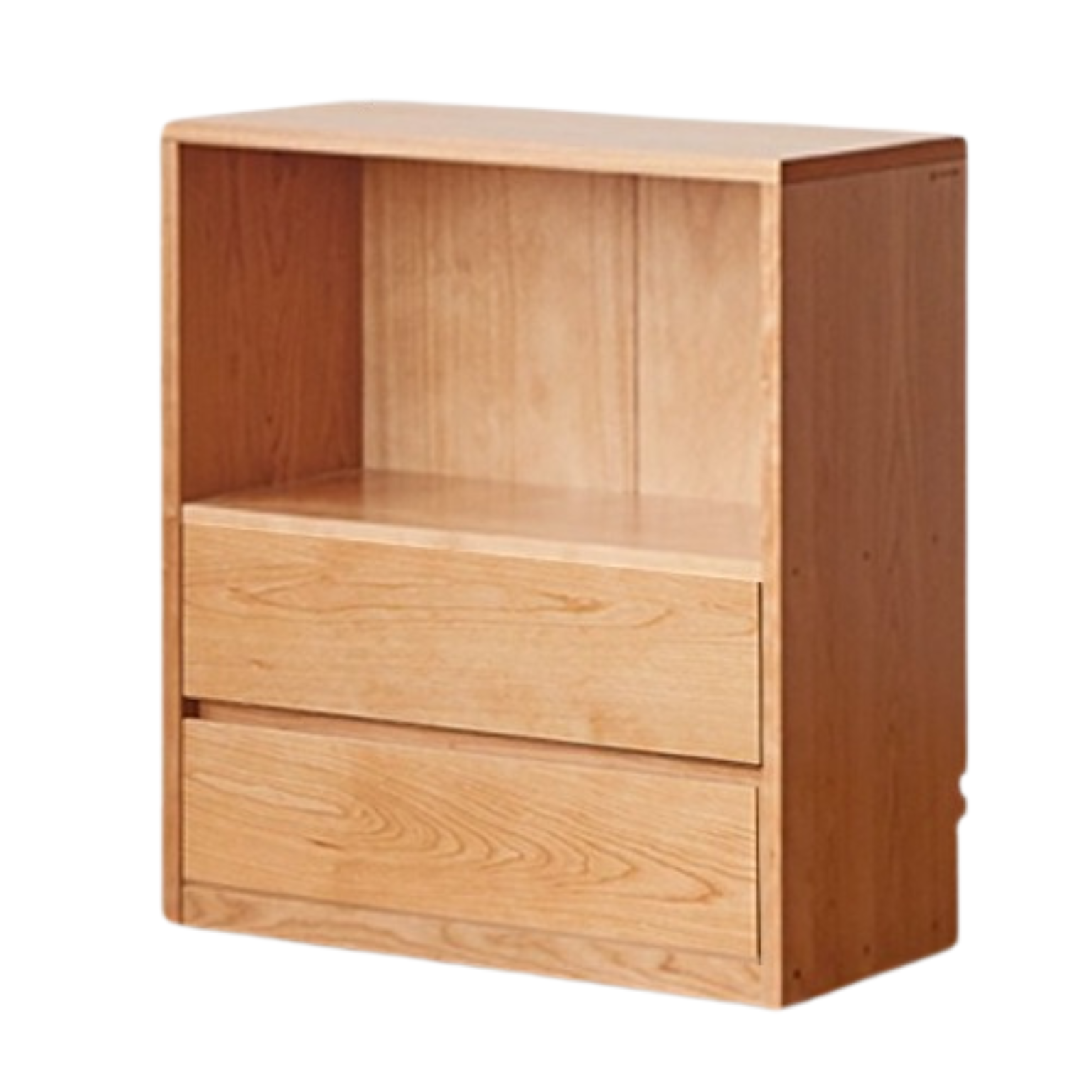 Cherry Solid Wood Vintage Floor Storage Bookcase