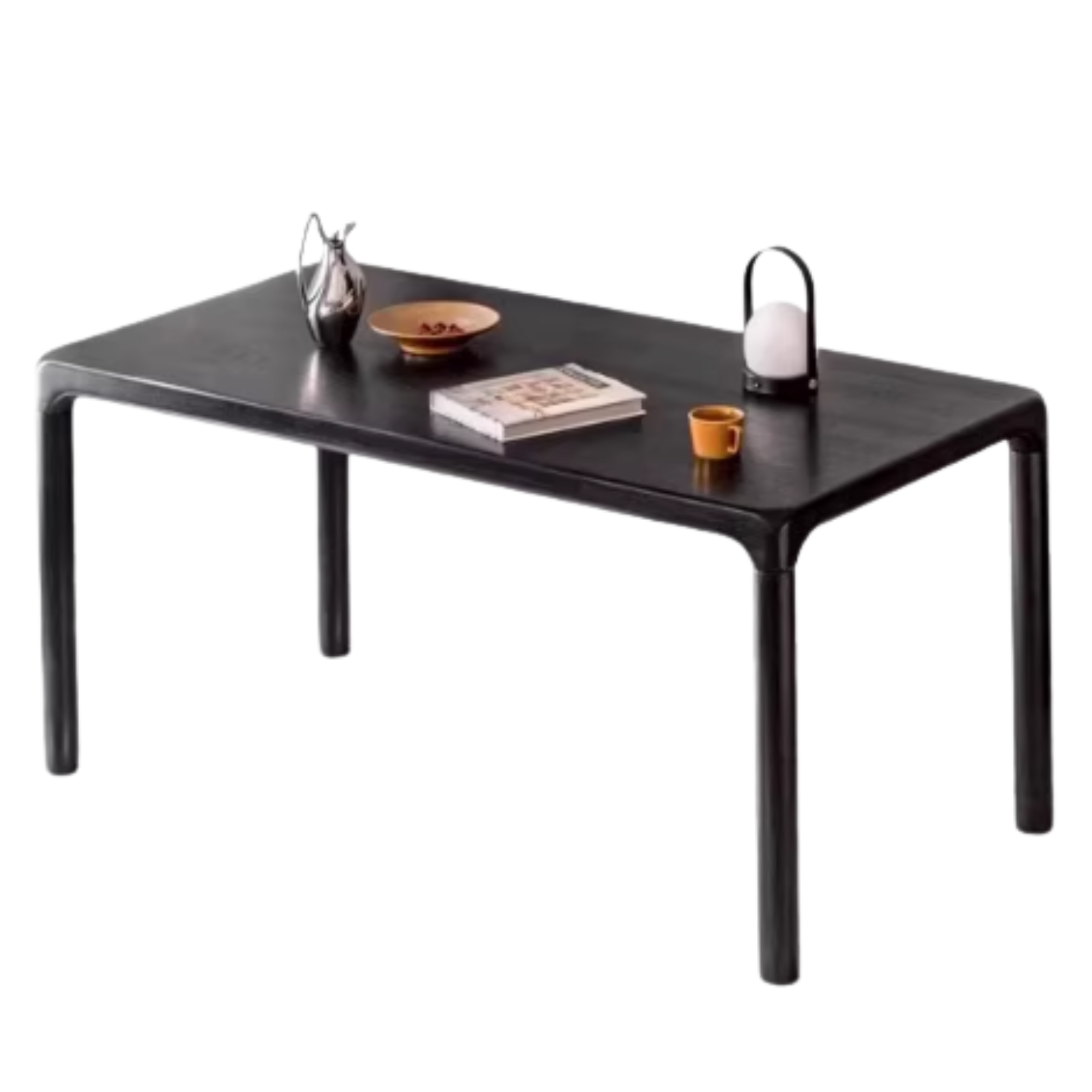 Ash Solid Wood Black Nordic Dining Table