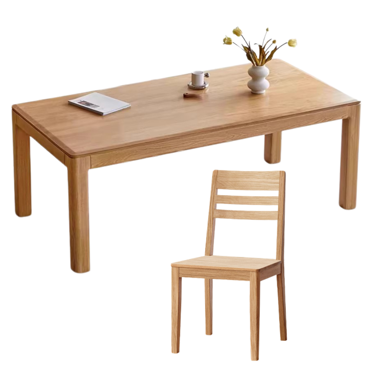 Ash Solid Wood Long Dining Table