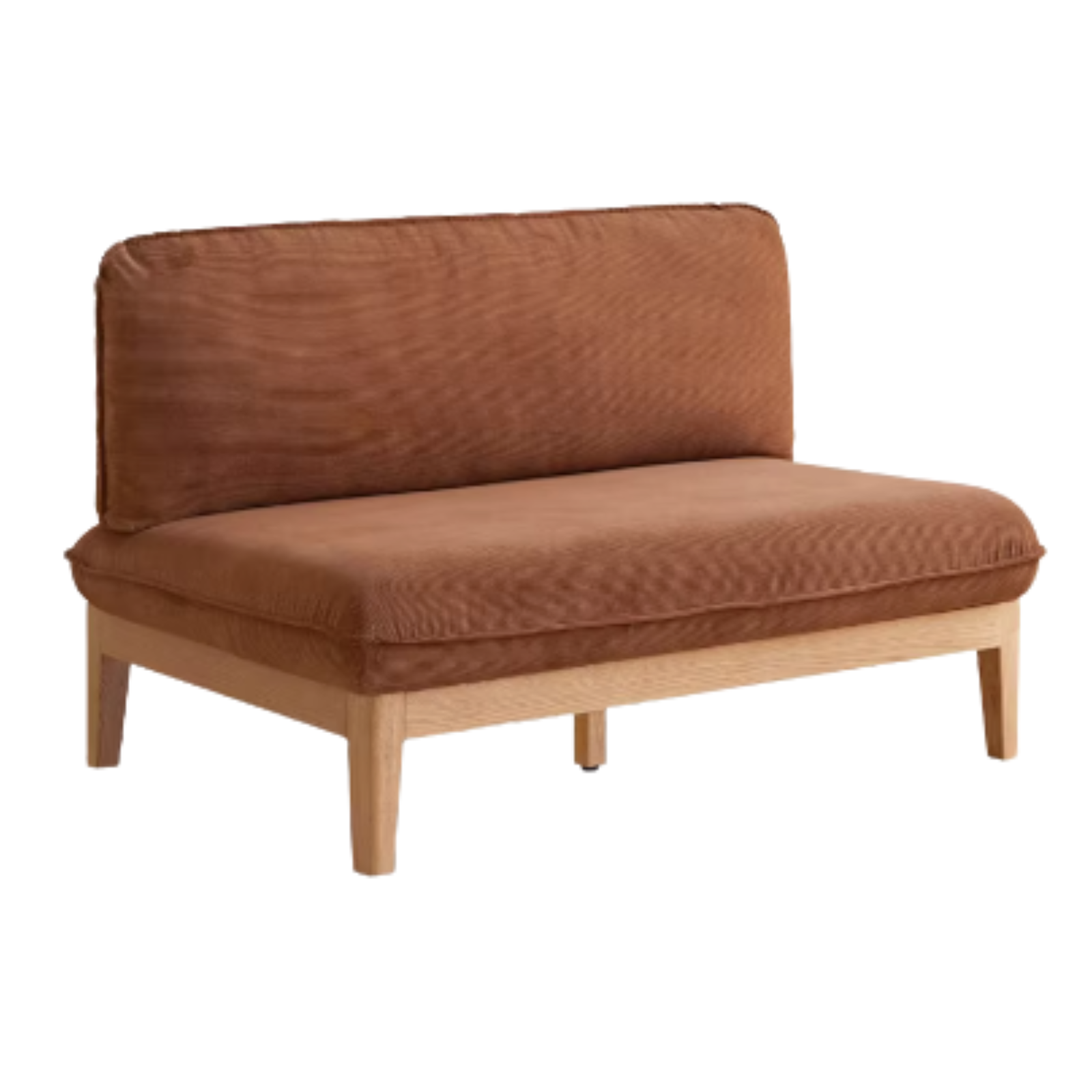 Oak Solid Wood Fabric Sofa.