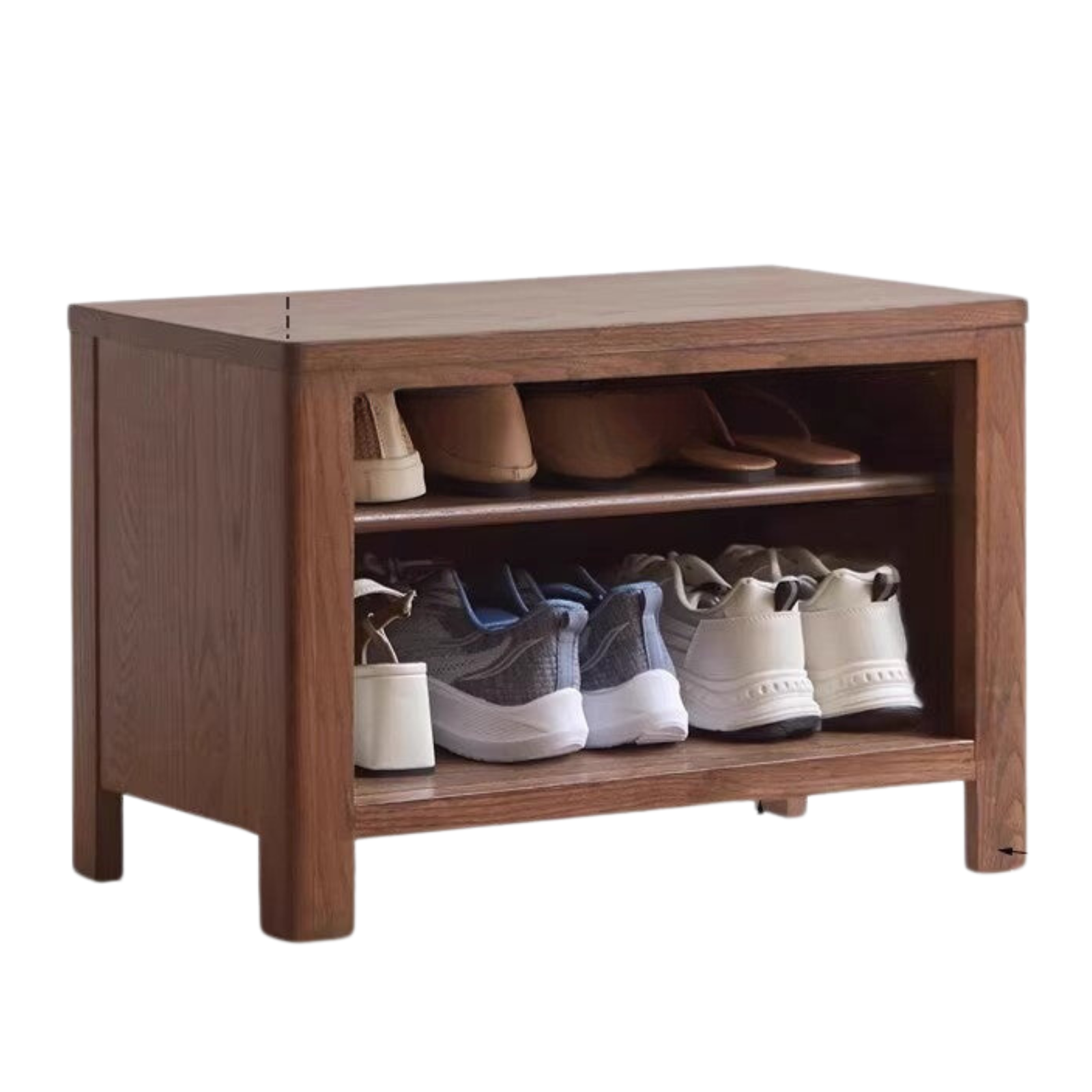 Oak Solid Wood Shoe Stool For Home Entrance