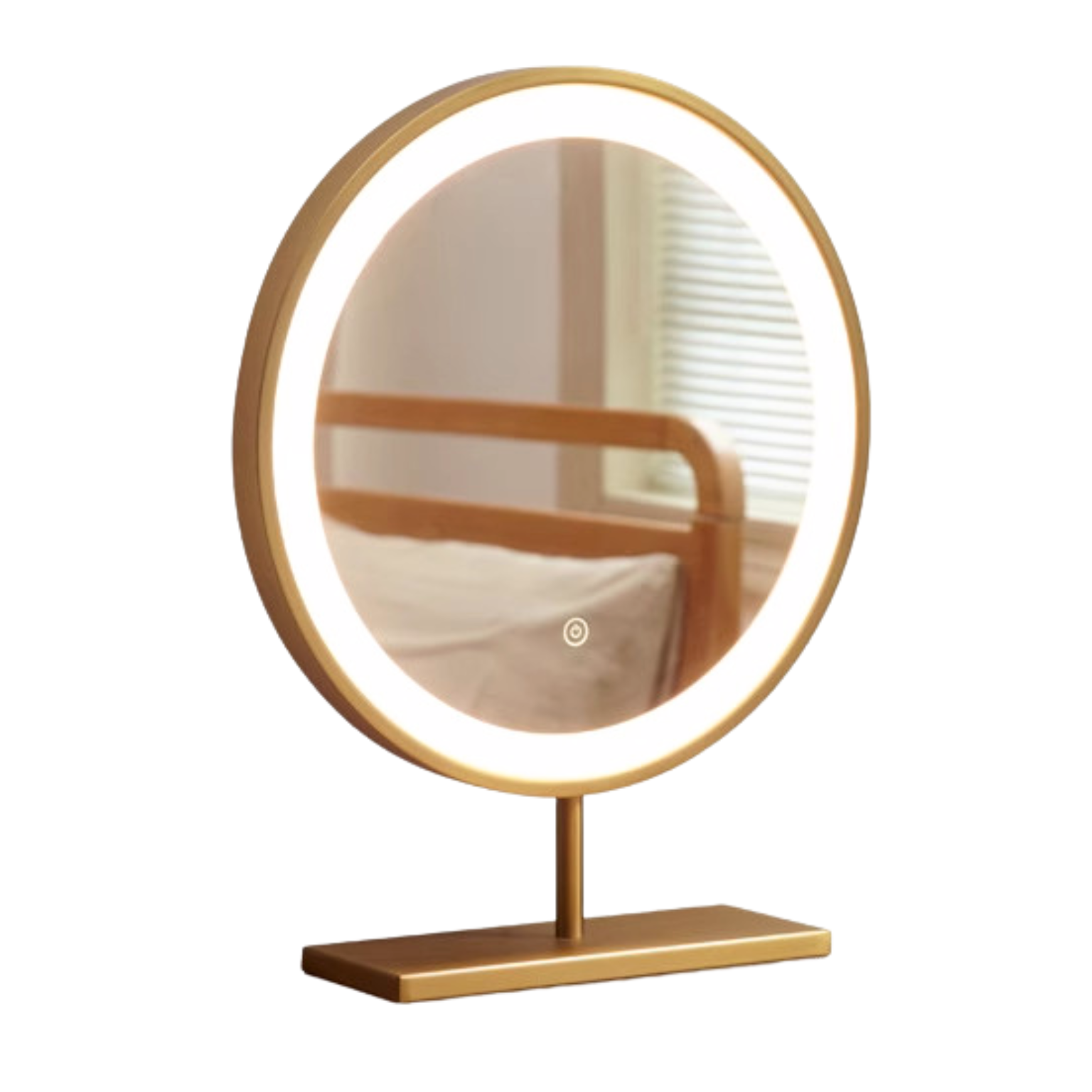 Light Luxury Makeup Mirror Desktop Small LED With Light.