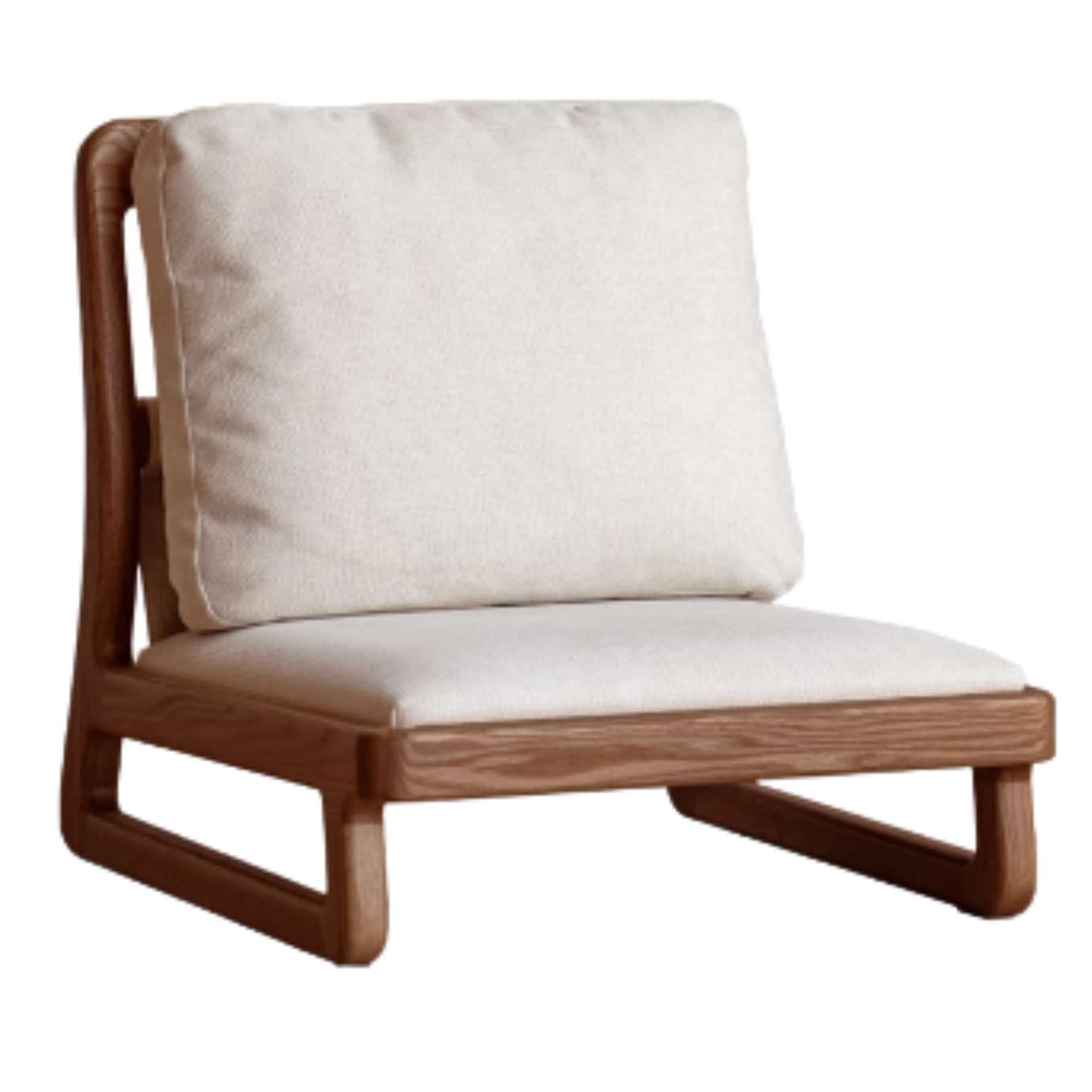 Black Walnut, Oak Solid Wood Tatami Tea Chair Low Back
