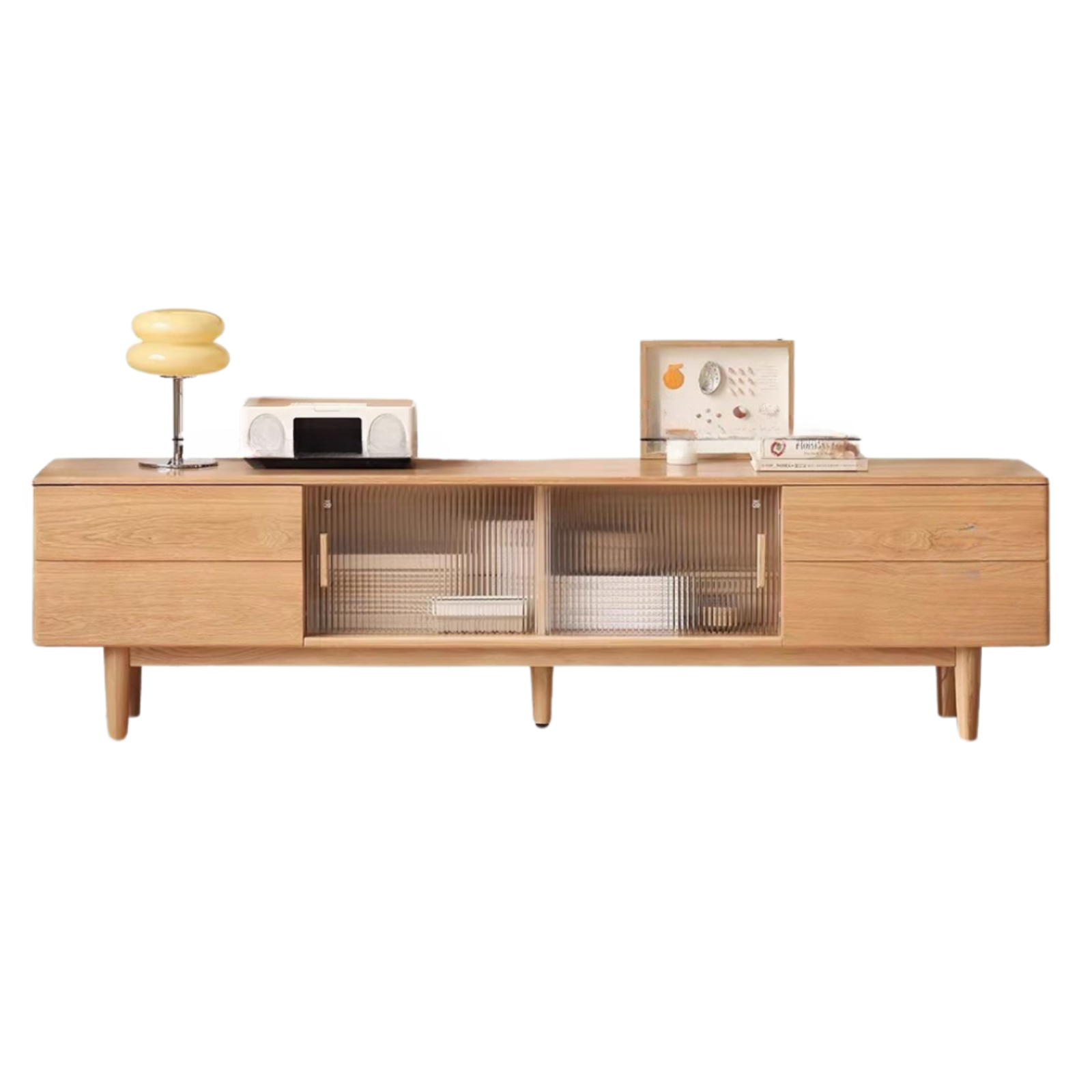 Ash, Oak Solid Wood TV Cabinet Modern.