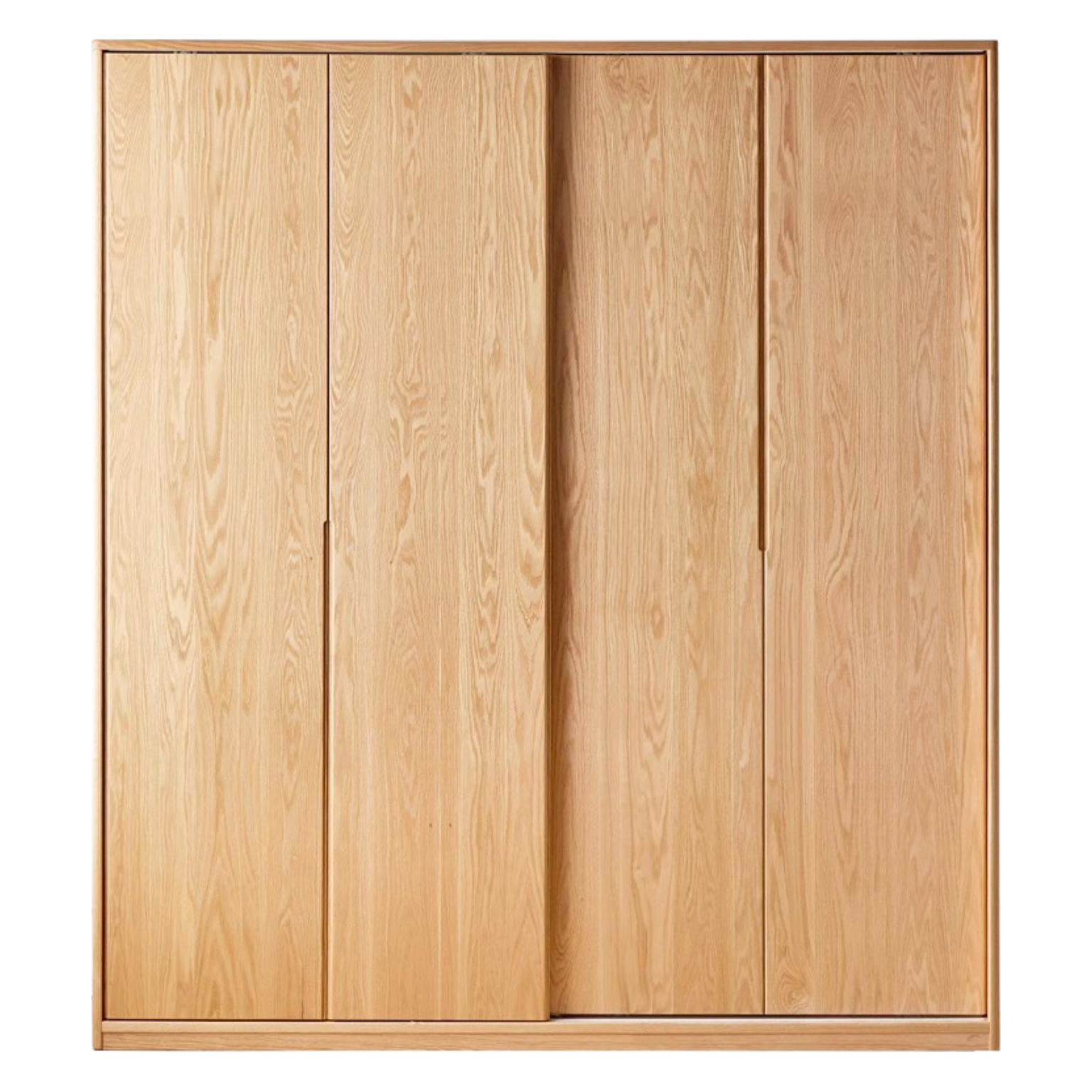 Oak Solid Wood Wardrobe Sliding Door-