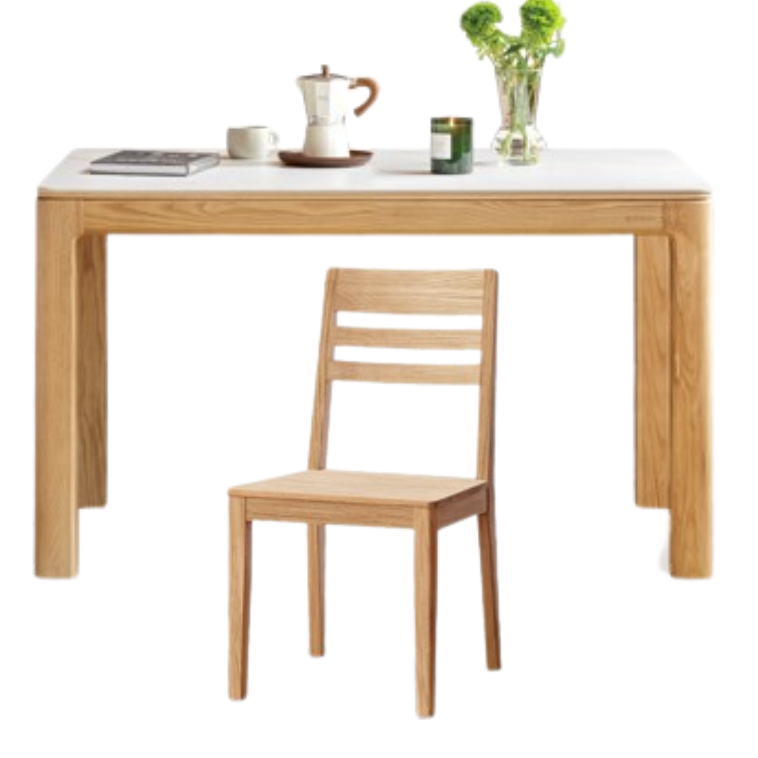 Ash, Oak Solid Wood Modern Rock Dining Table