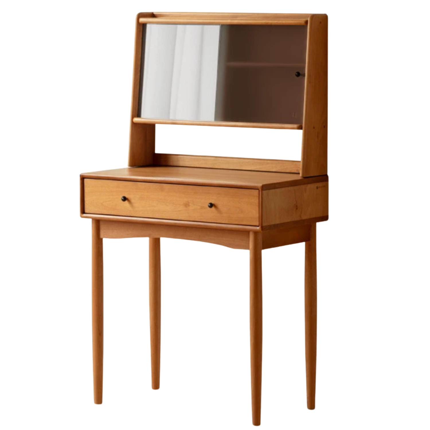 Cherry, Birch Solid Wood Multi-Functional Storage Vanity Table.