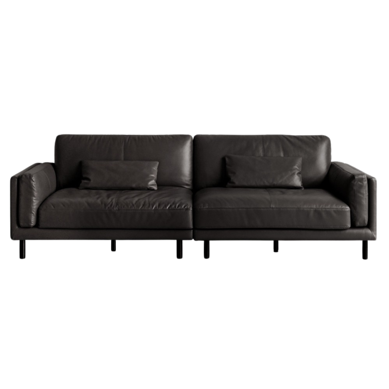 Leather Italian Minimalist Sofa.