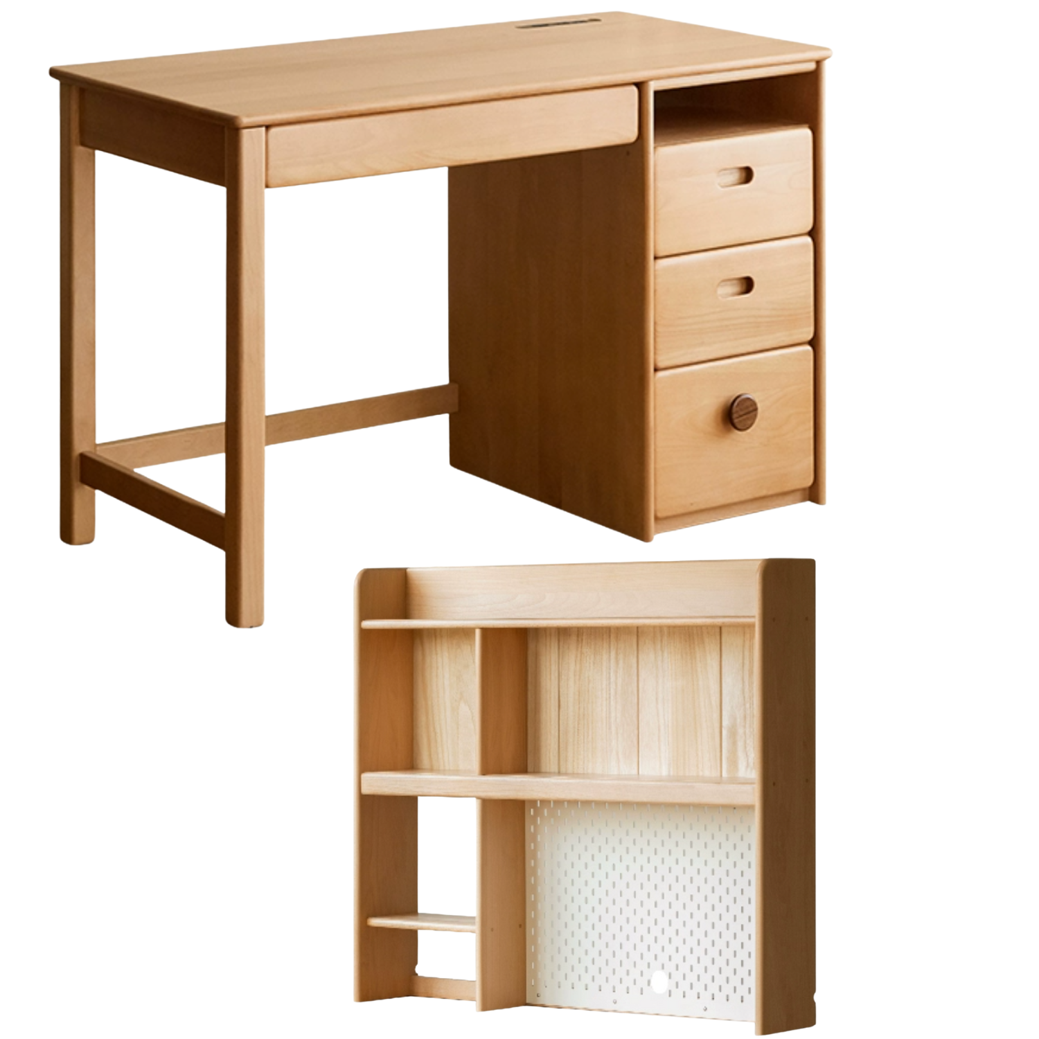 Beech Solid Wood Combination Simple Kids Desk