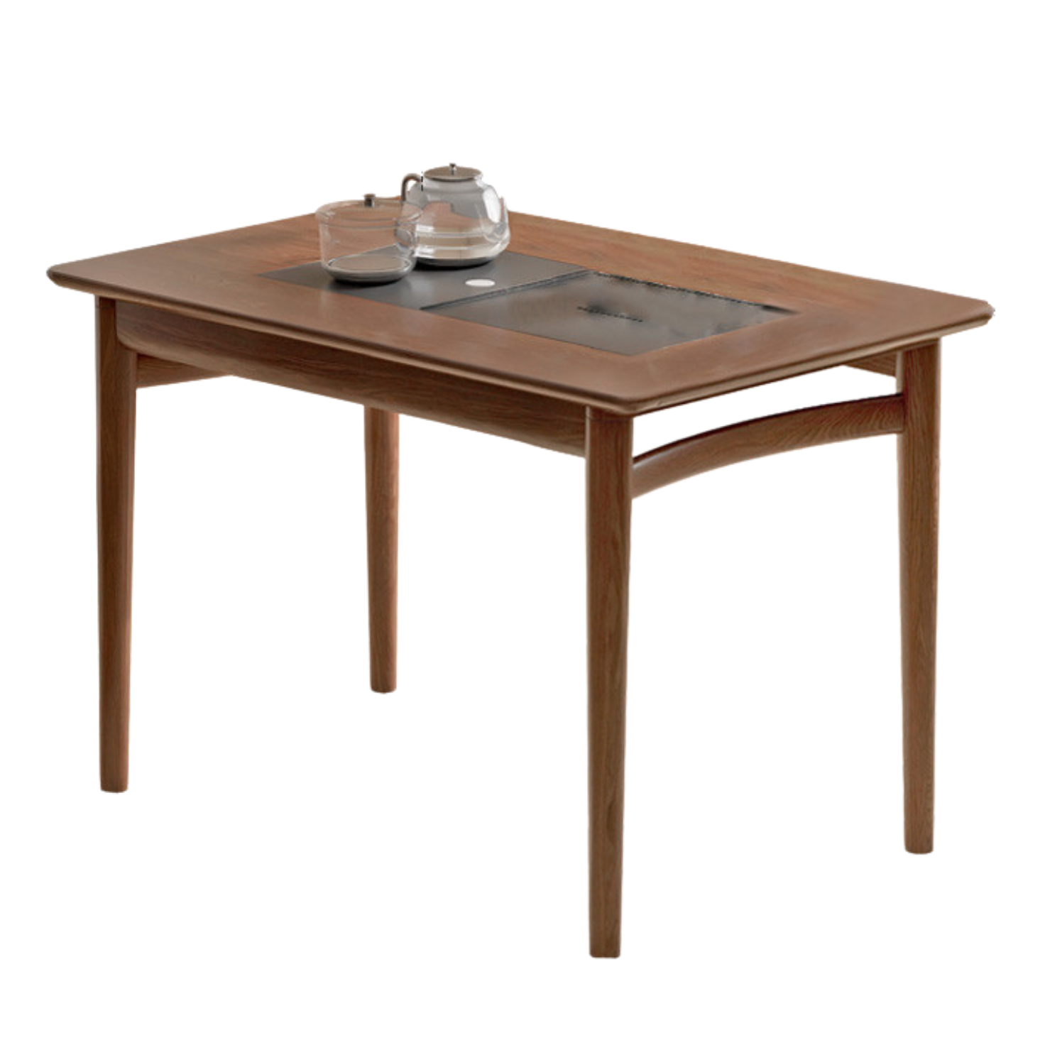 Ash Solid Wood Tea Table Tea Tray Integrated