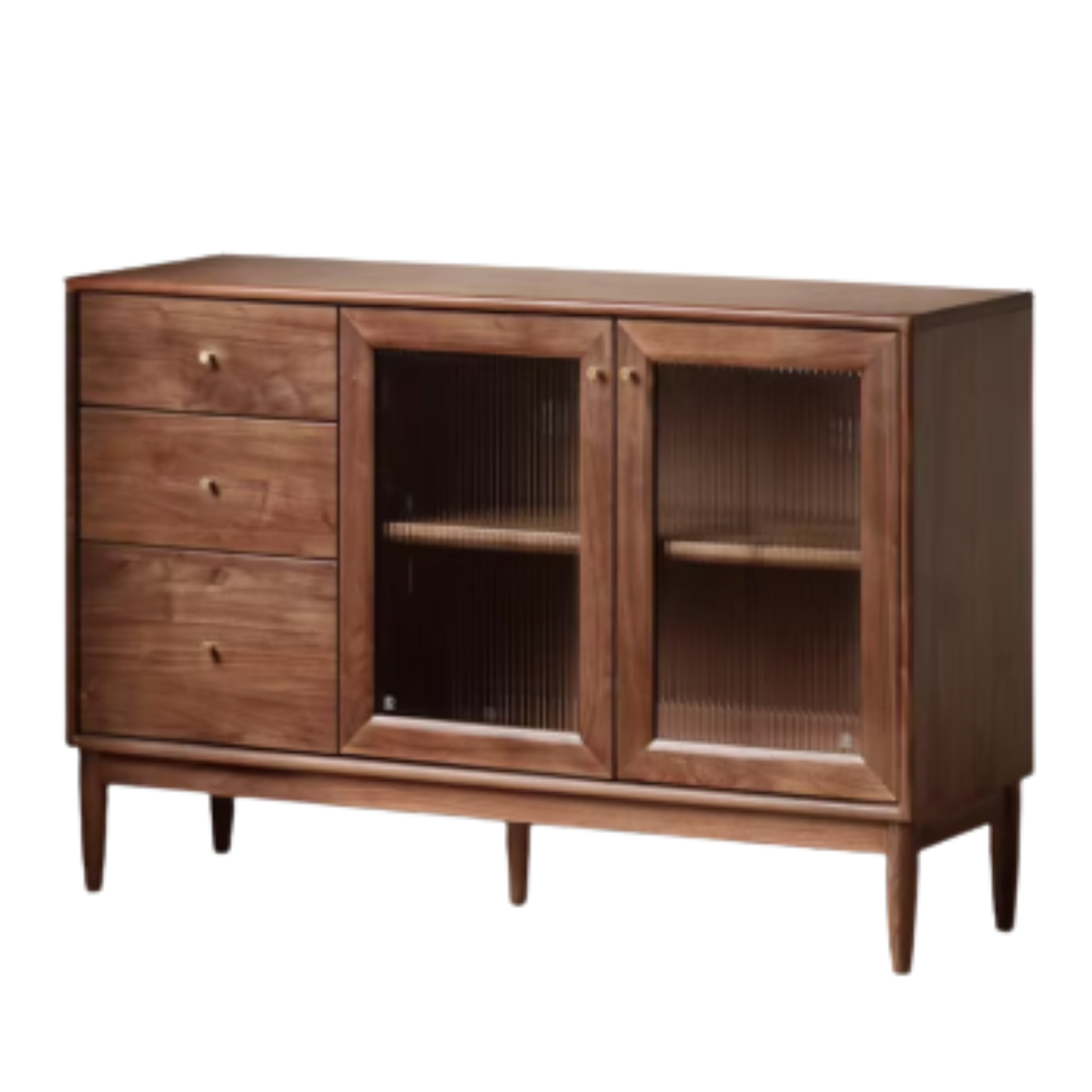 Black Walnut Solid Wood Sideboard, Buffet Cabinet