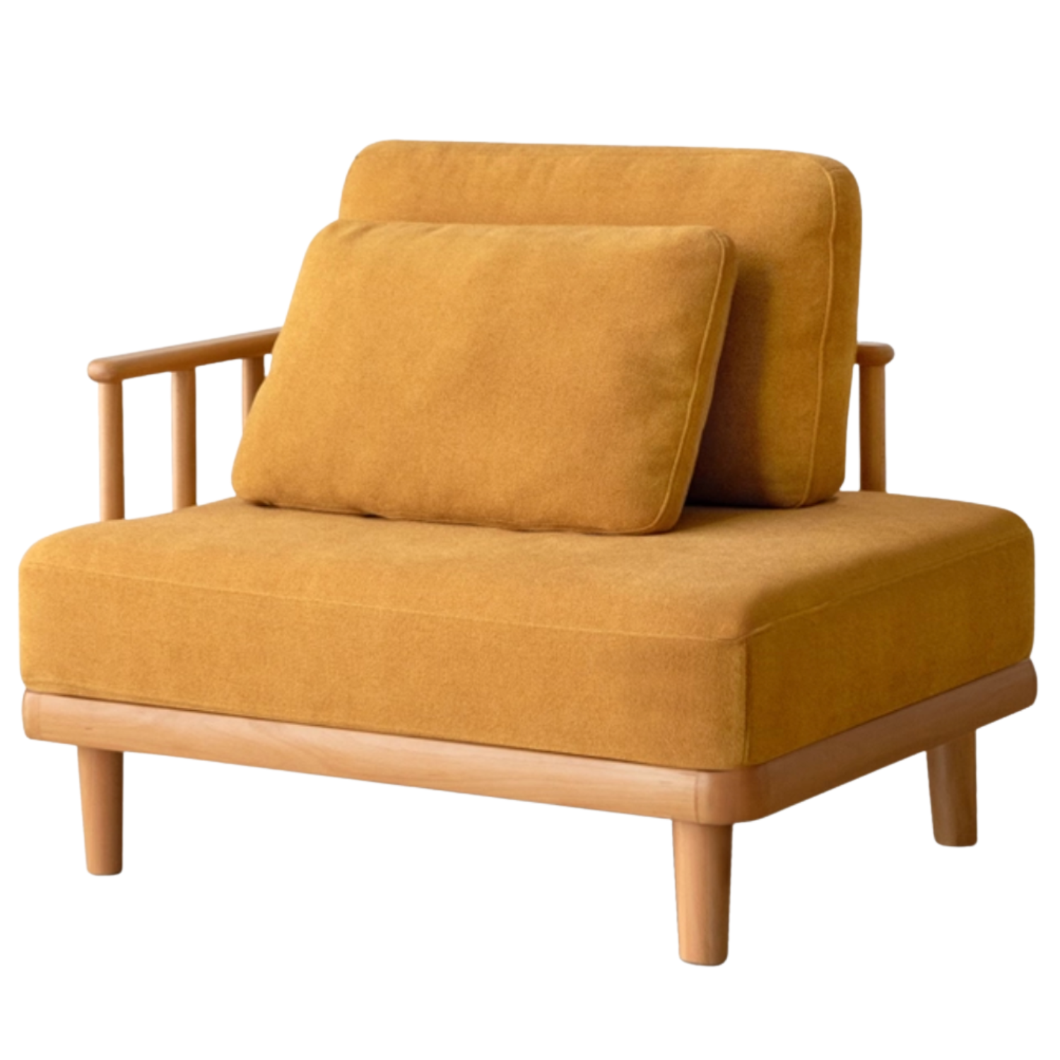 Beech Solid Wood Fabric Sofa Free Combination