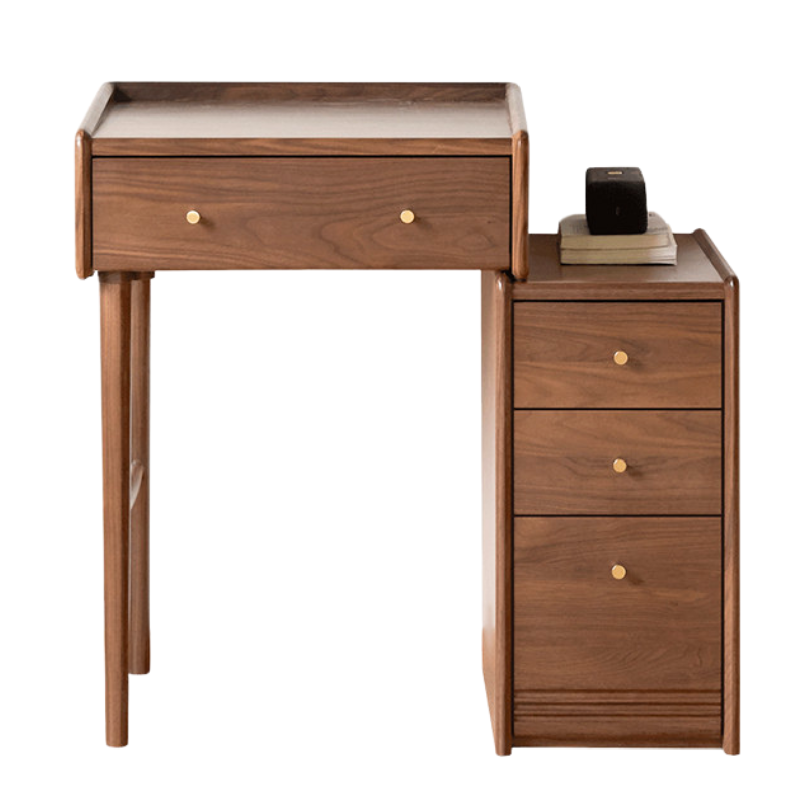 Black Walnut Solid Wood Vanity Table Cabinet Integrated.