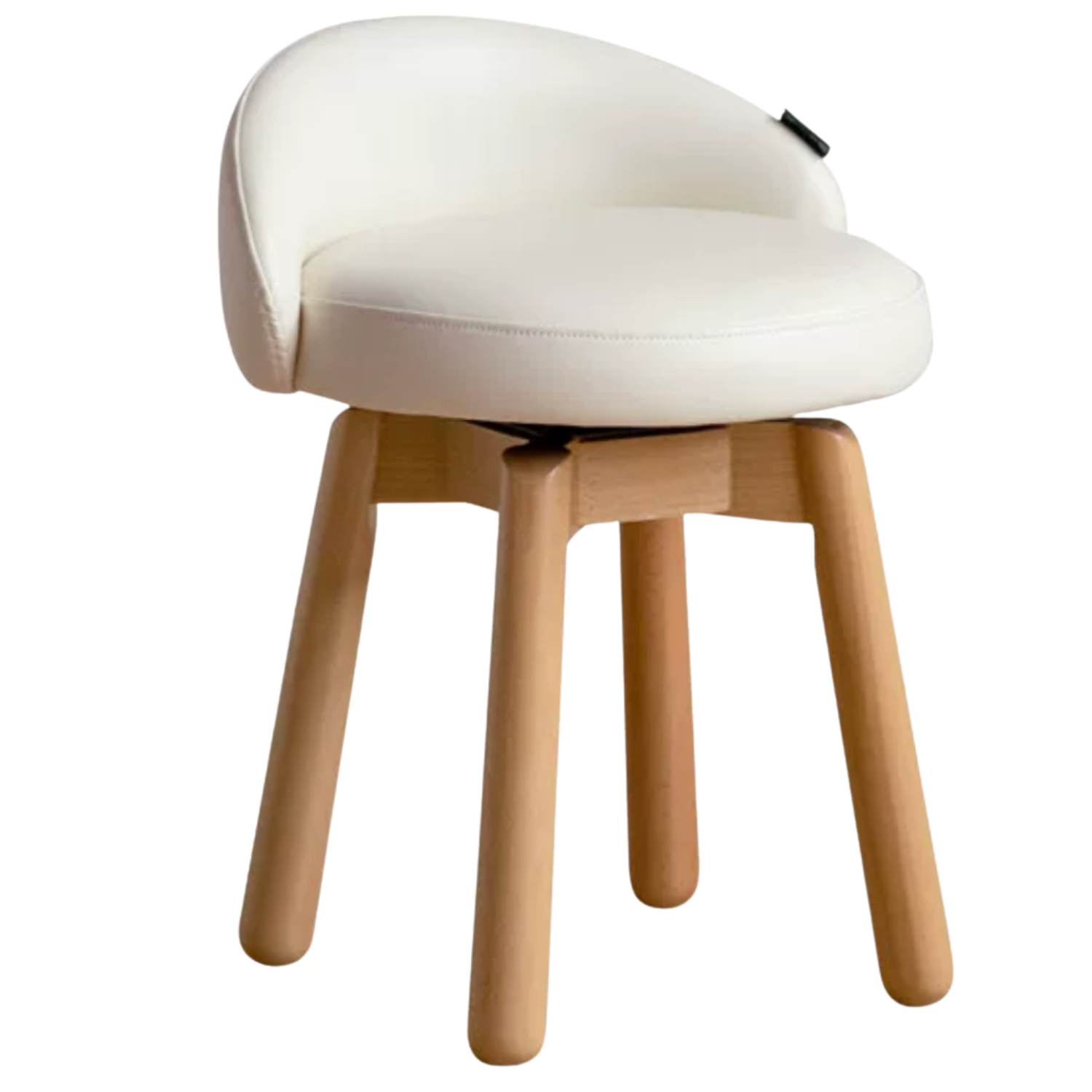 Makeup Stool 360° Free Rrotation Cream Style Birch Solid Wood