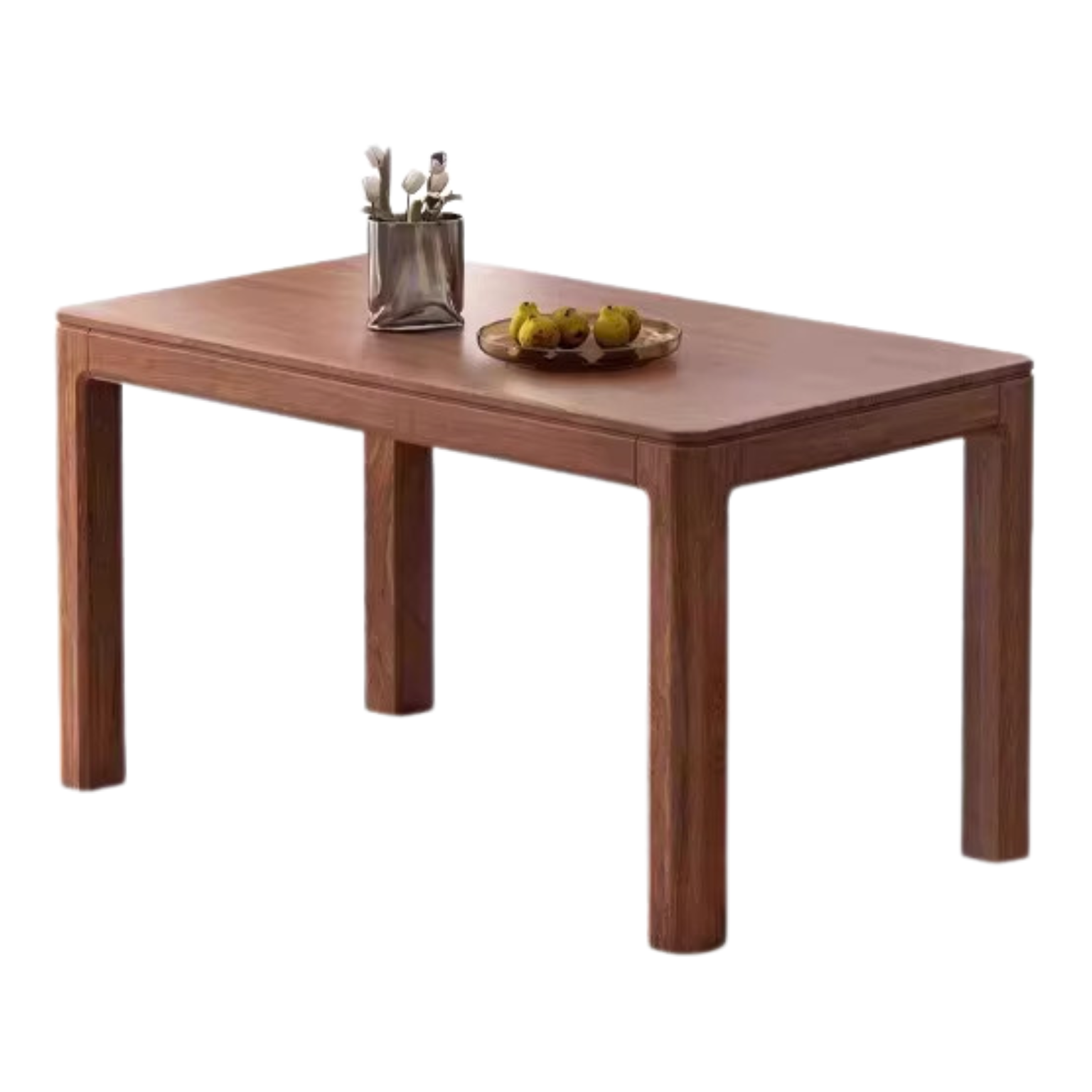 Black Walnut, Ash, Red Oak, Sandalwood Solid Wood Large Dining Table