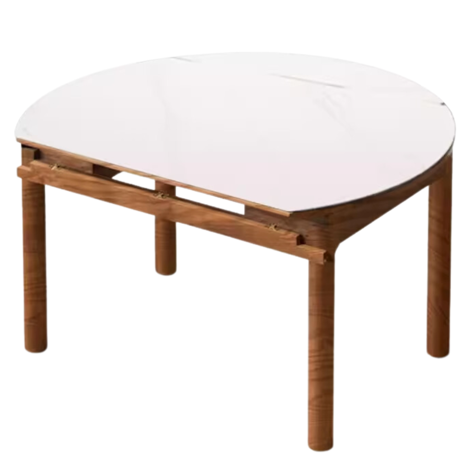 Black Walnut, Ash, Oak Solid Wood Folding Round Dining Table