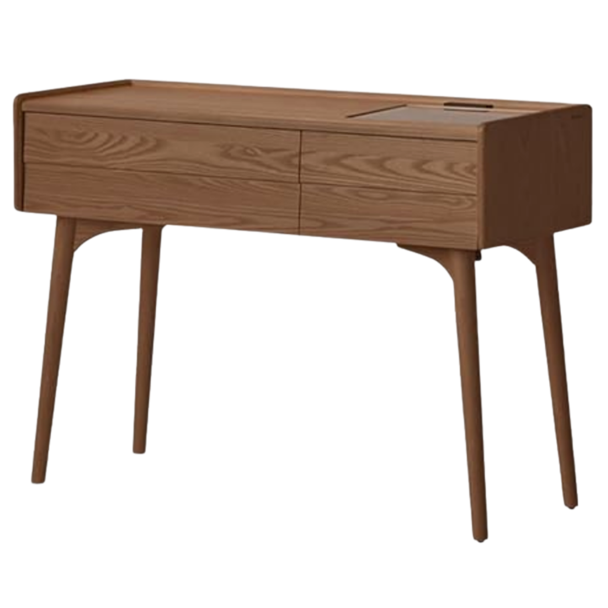 Ash, Cherry Solid Wood Modern Vanity Table with Storage
