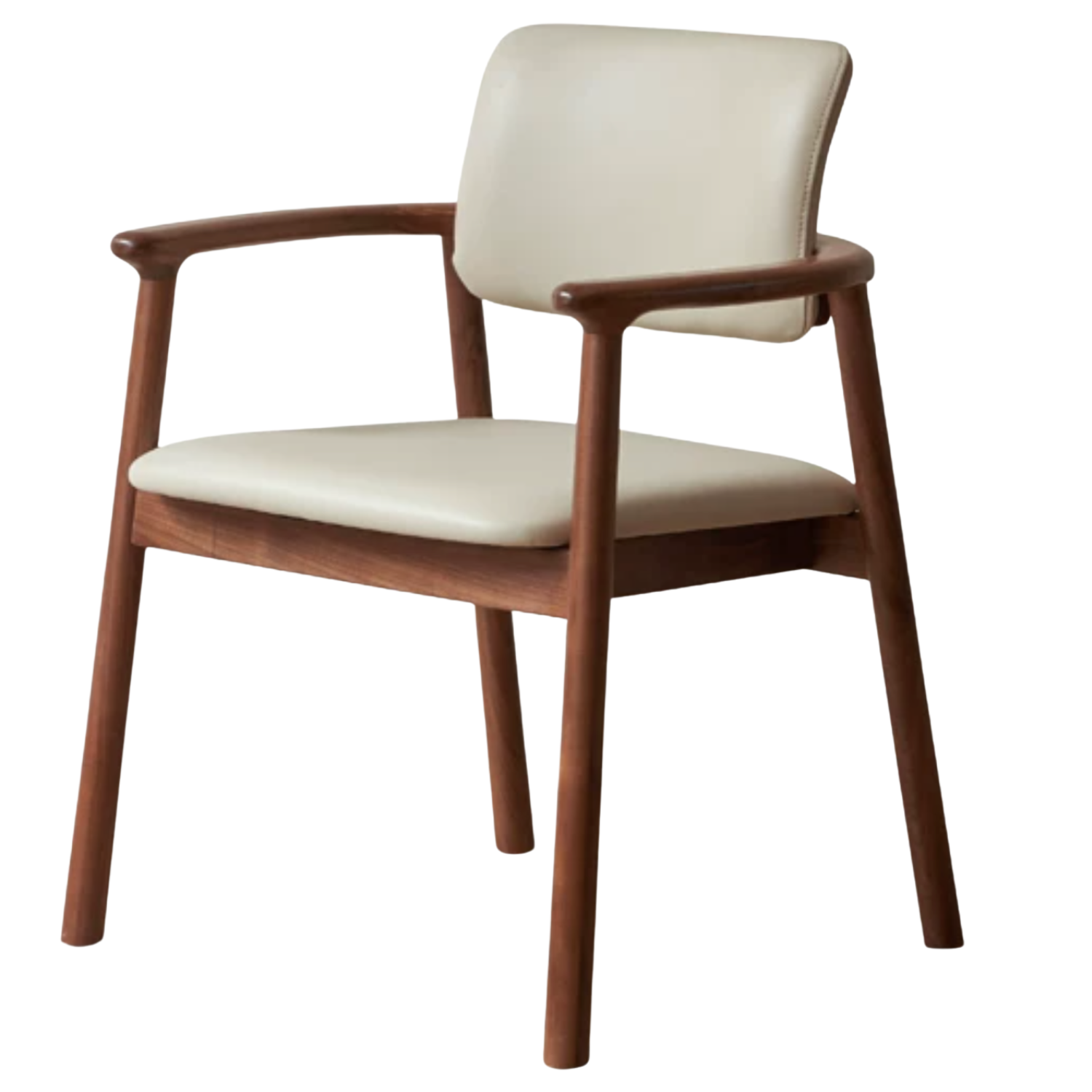 Black Walnut Solid Wood Dining Chair with Backrest