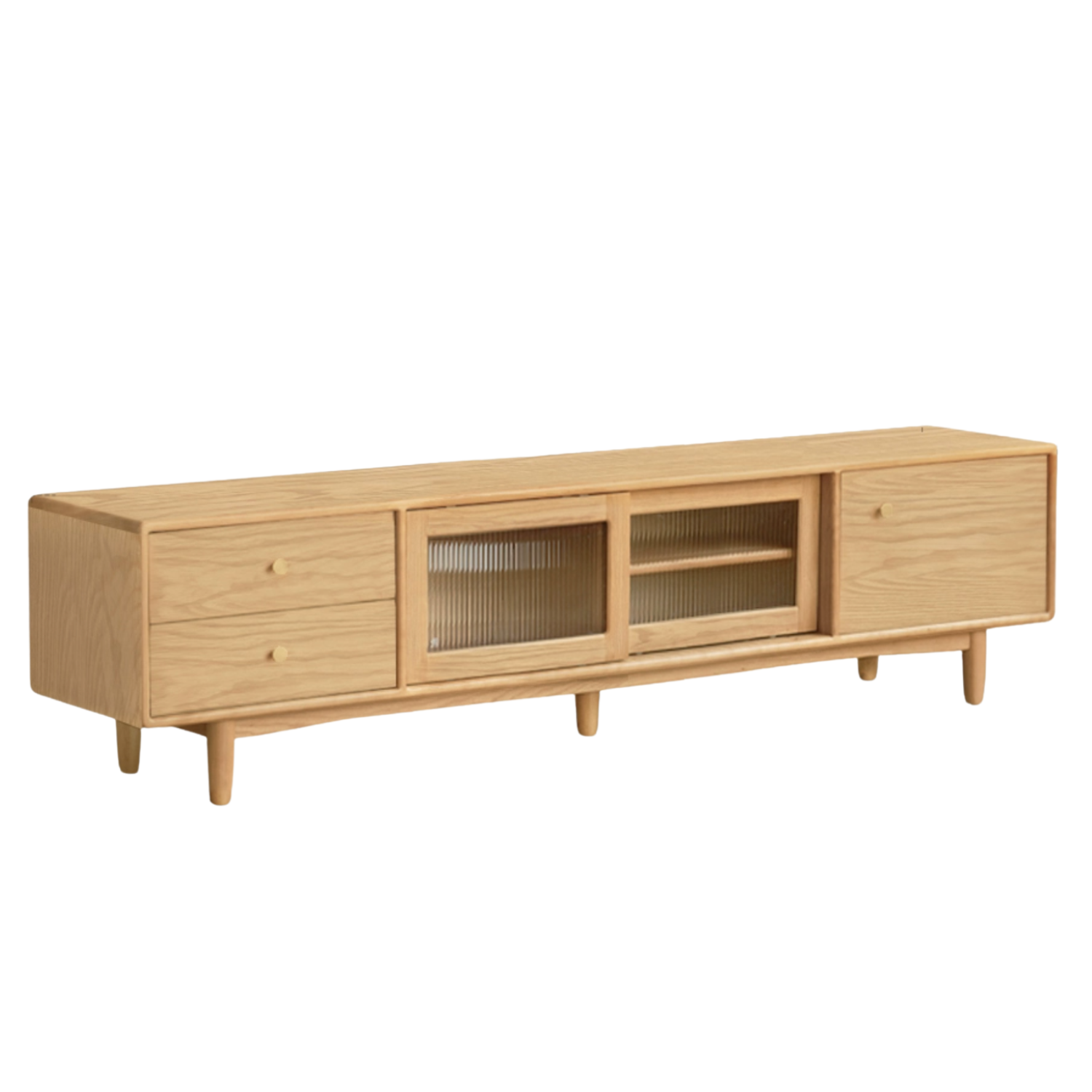 Cherry, Ash Solid Wood Modern TV Cabinet.