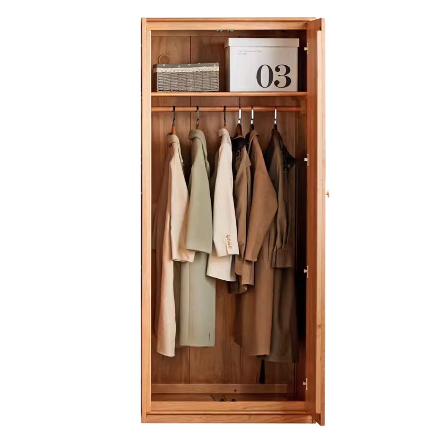 Сherry Solid Wood Exquisite Wardrobe.