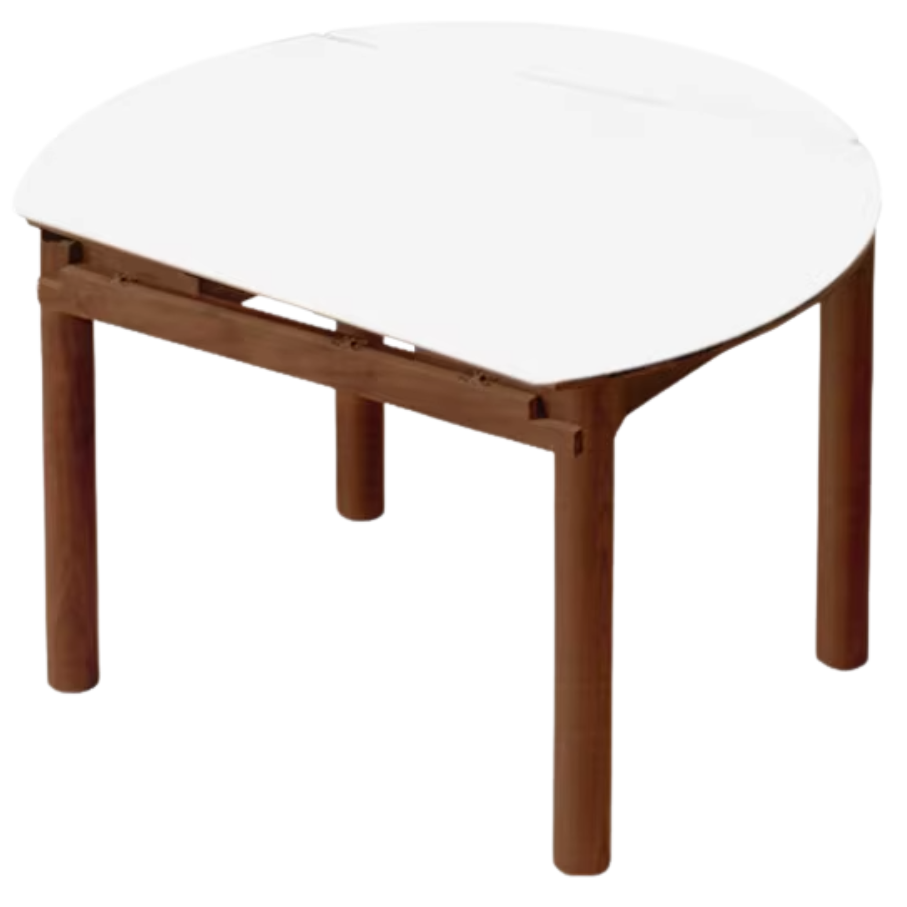 Oak, Black Walnut, Ash Solid Wood Rock Plate Folding Dining Table