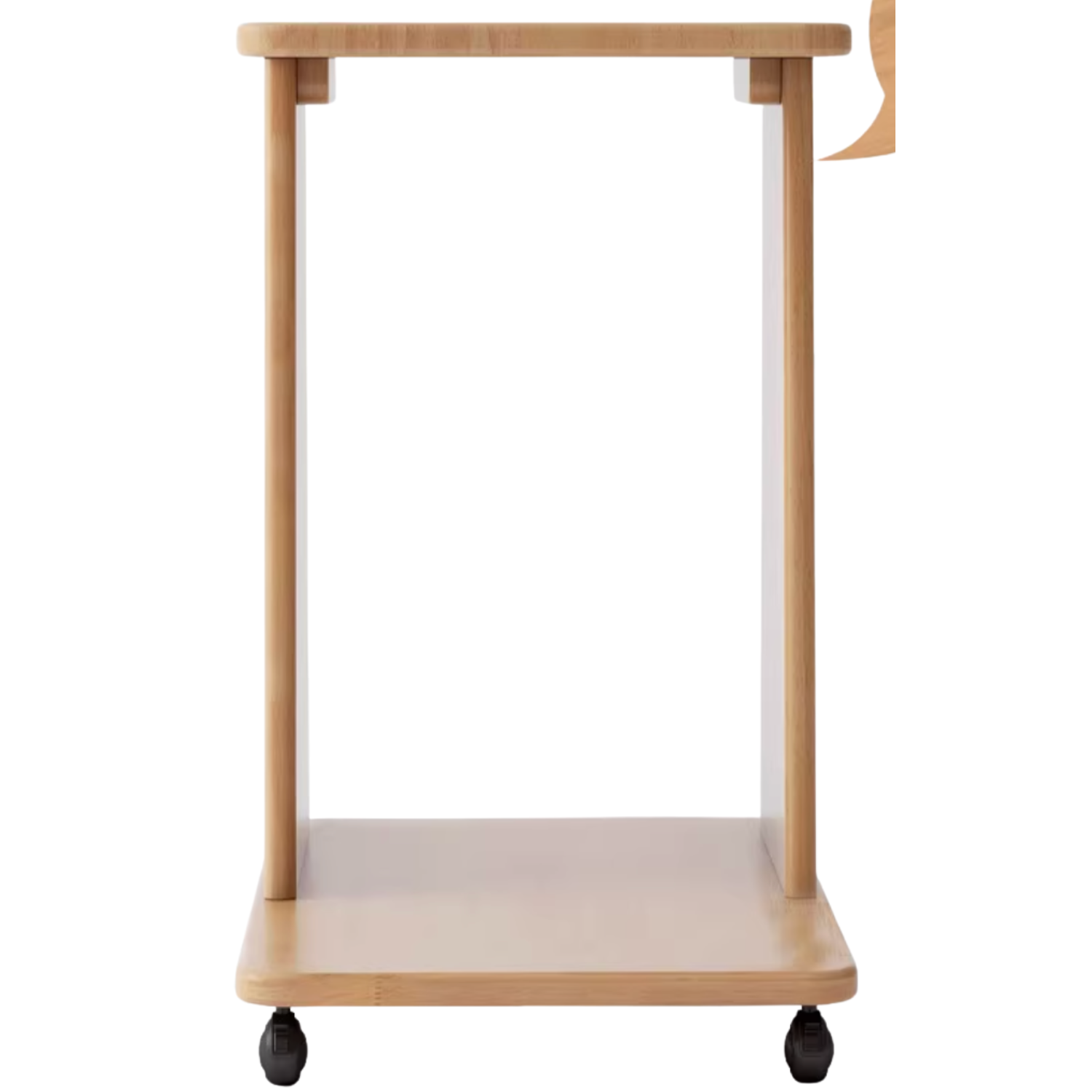 Oak, Solid Rubberwood Mobile Storage Rack