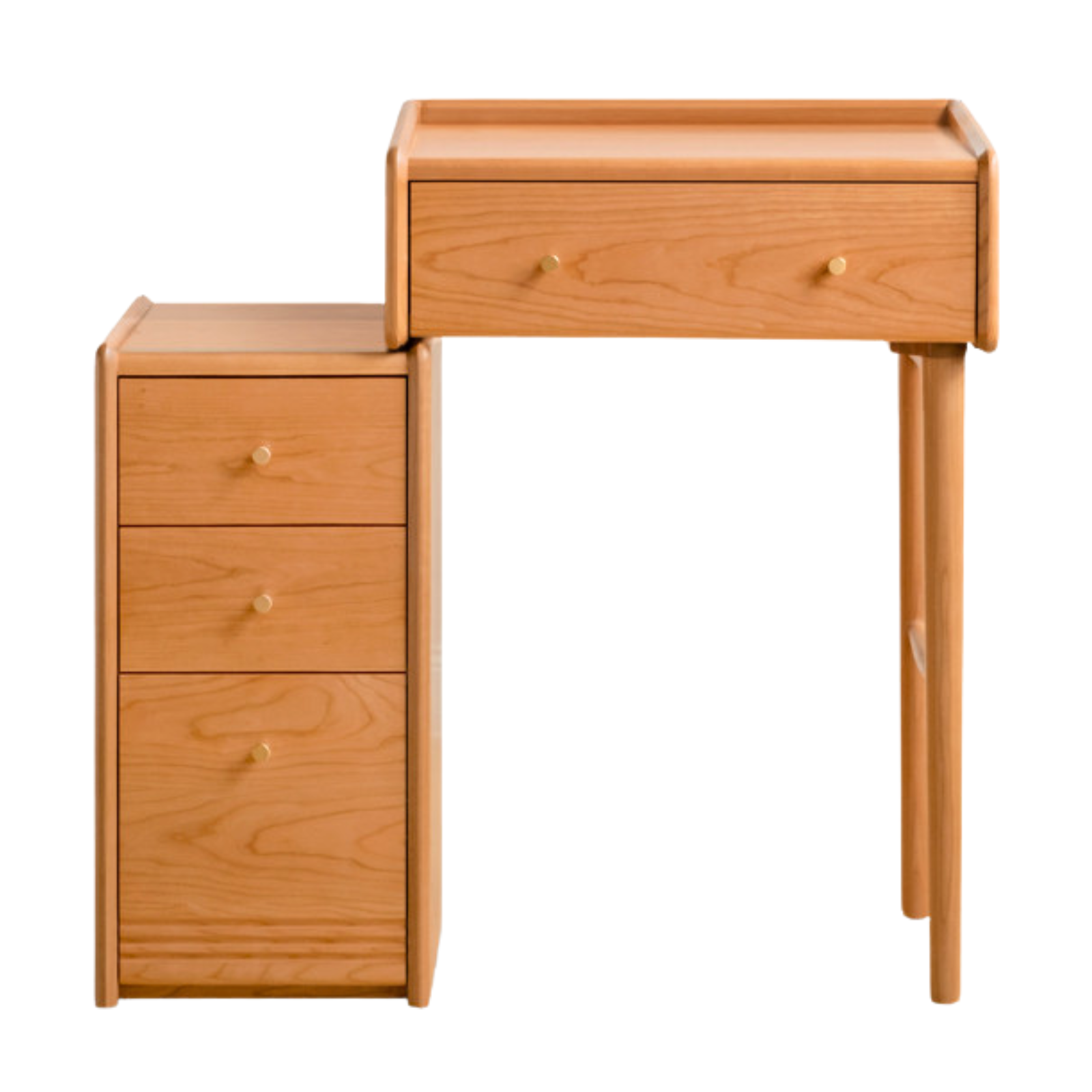 Cherry Solid Wood Dressing Table Cabinet Integrated.
