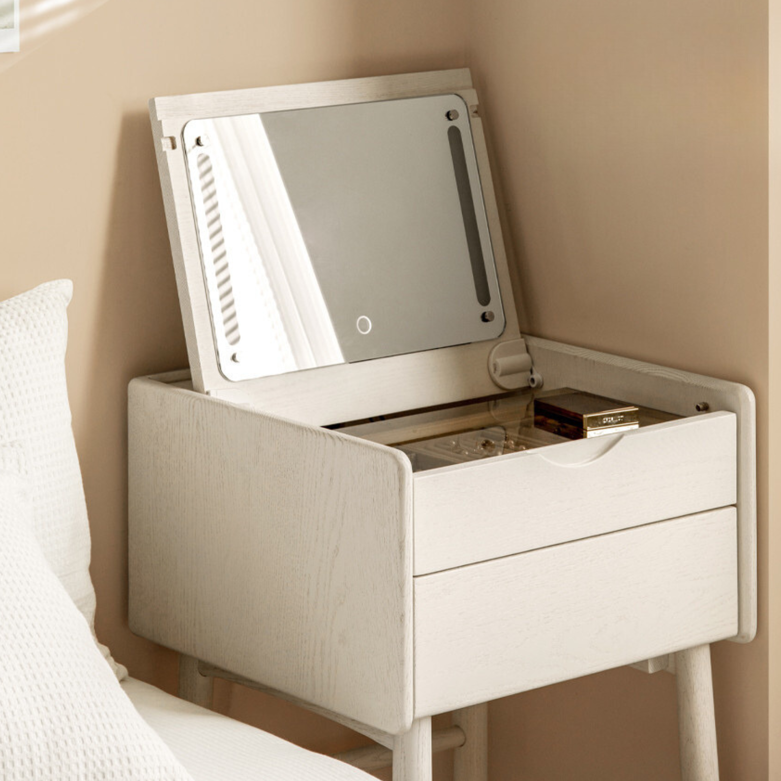 Small compact dressing table top