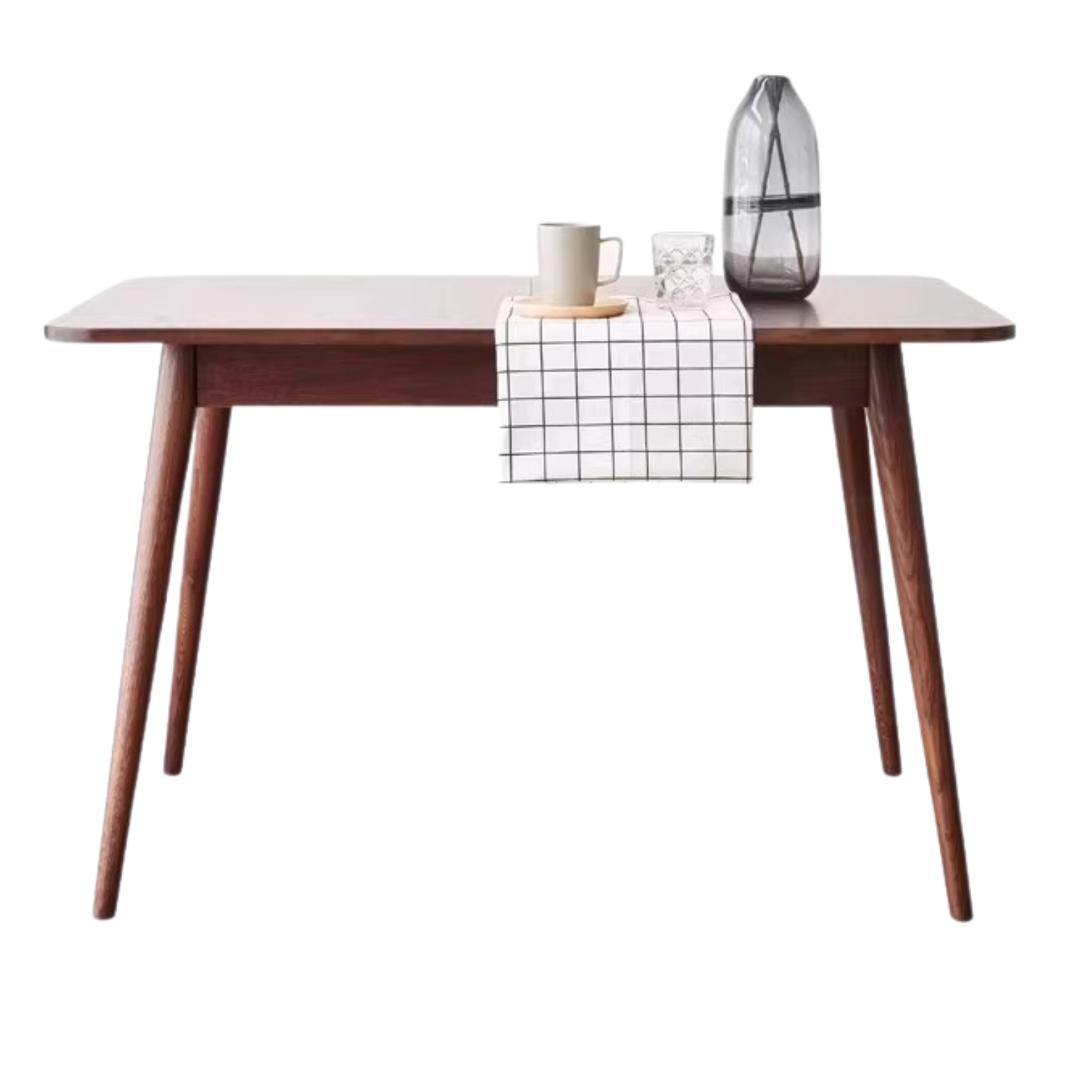 Oak Solid Wood Telescopic Folding Dining Table