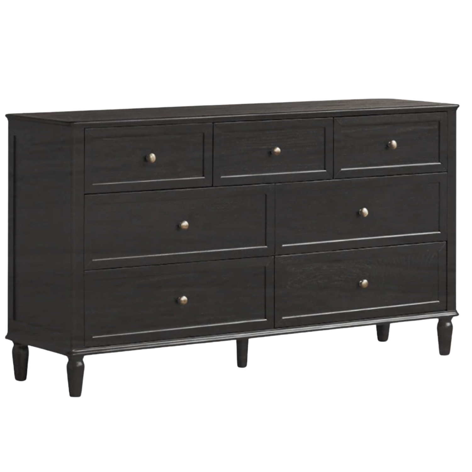 Solid RubberWood, Oak Solid Wood American Style Dresser, Drawers