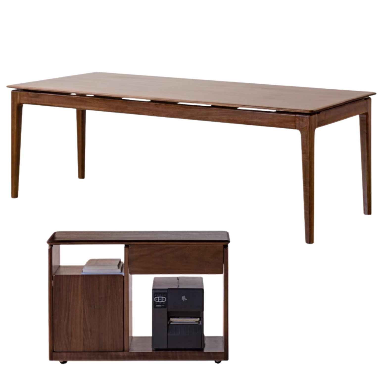 Black Walnut, Ash, Oak, Sandalwood Solid Wood Office Desk, Long Table