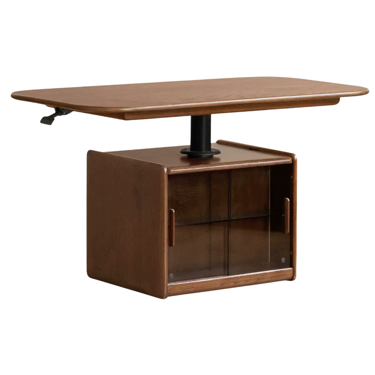 Oak Solid Wood Elevating Folding Storage Lifting Coffee Table