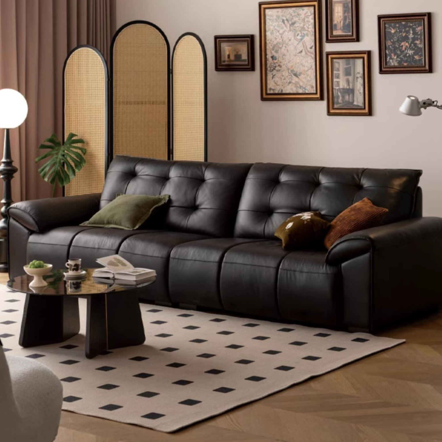 Leather Modern Top Layer Cowhide Leather Sofa,