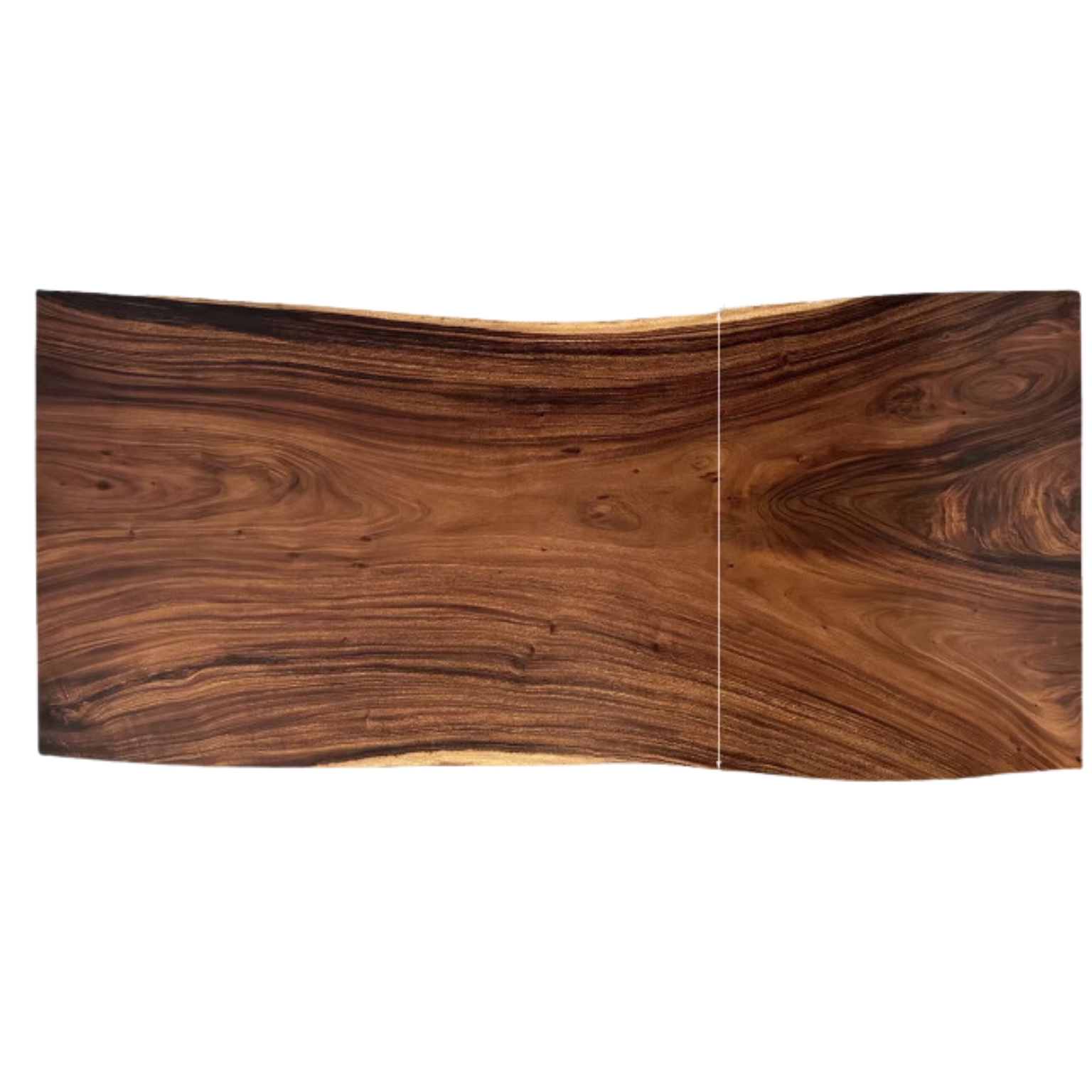 Black Walnut Solid Wood Natural Edge Large Top For Dining Table.