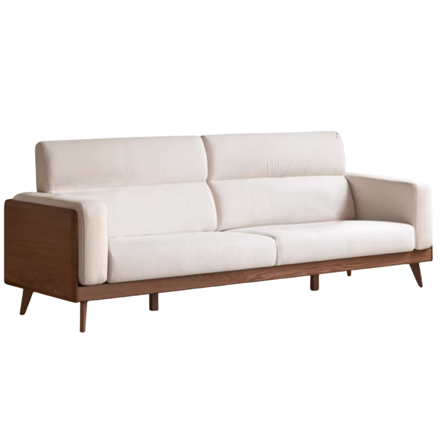 Black Walnut, Oak, Ash Solid Wood fabric sofa high back