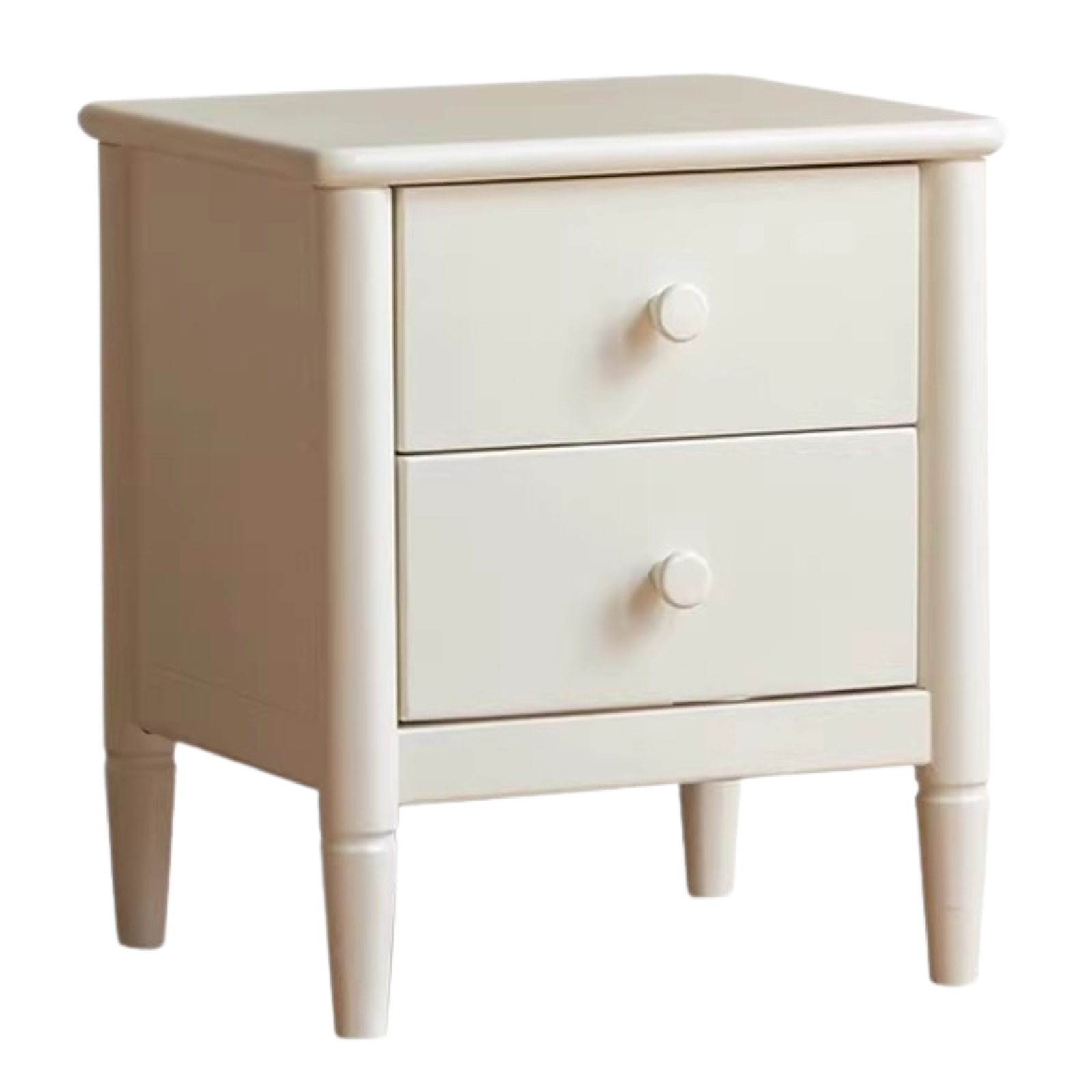 Poplar Solid Wood American White Kids Nightstand