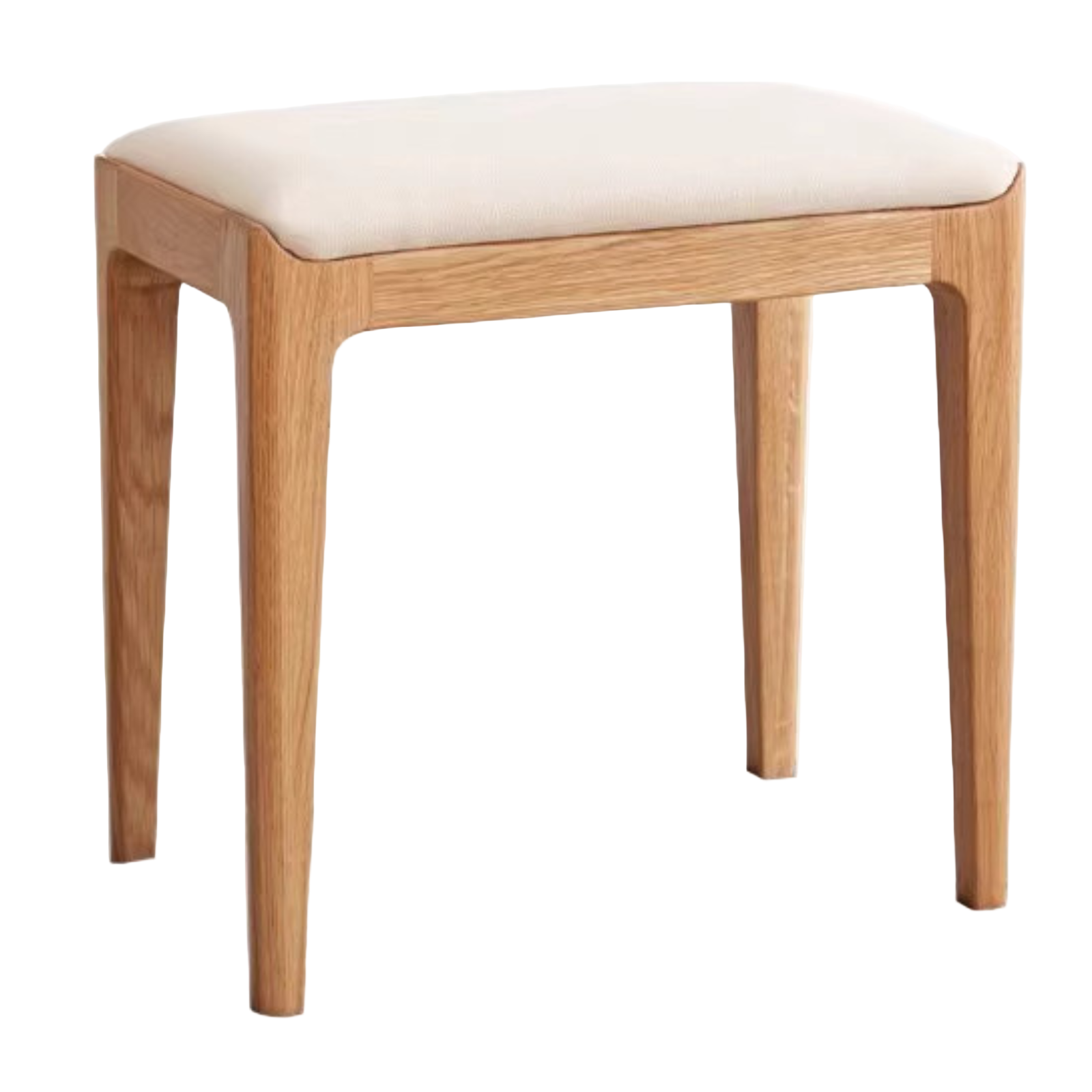 Ash, Oak, Black Walnut Solid Wood, Solid RubberWood Makeup Stool