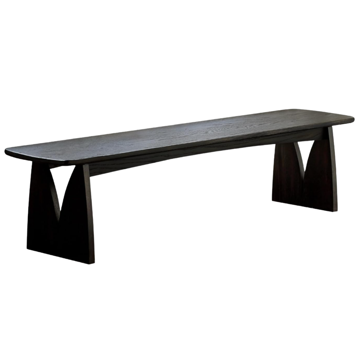 Oak Solid Wood Bench with Tulip Arch Legs