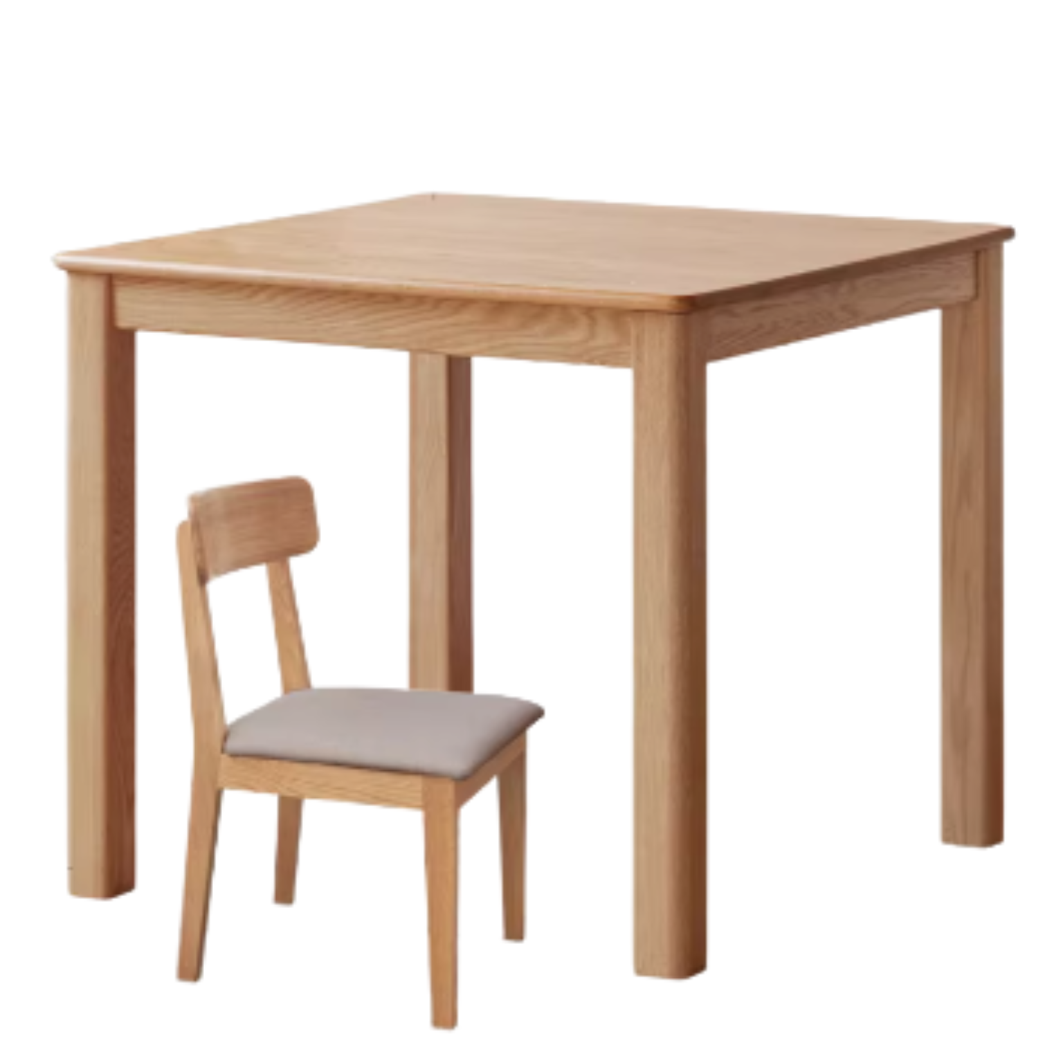 Oak Solid Wood Square Modern Dining Table